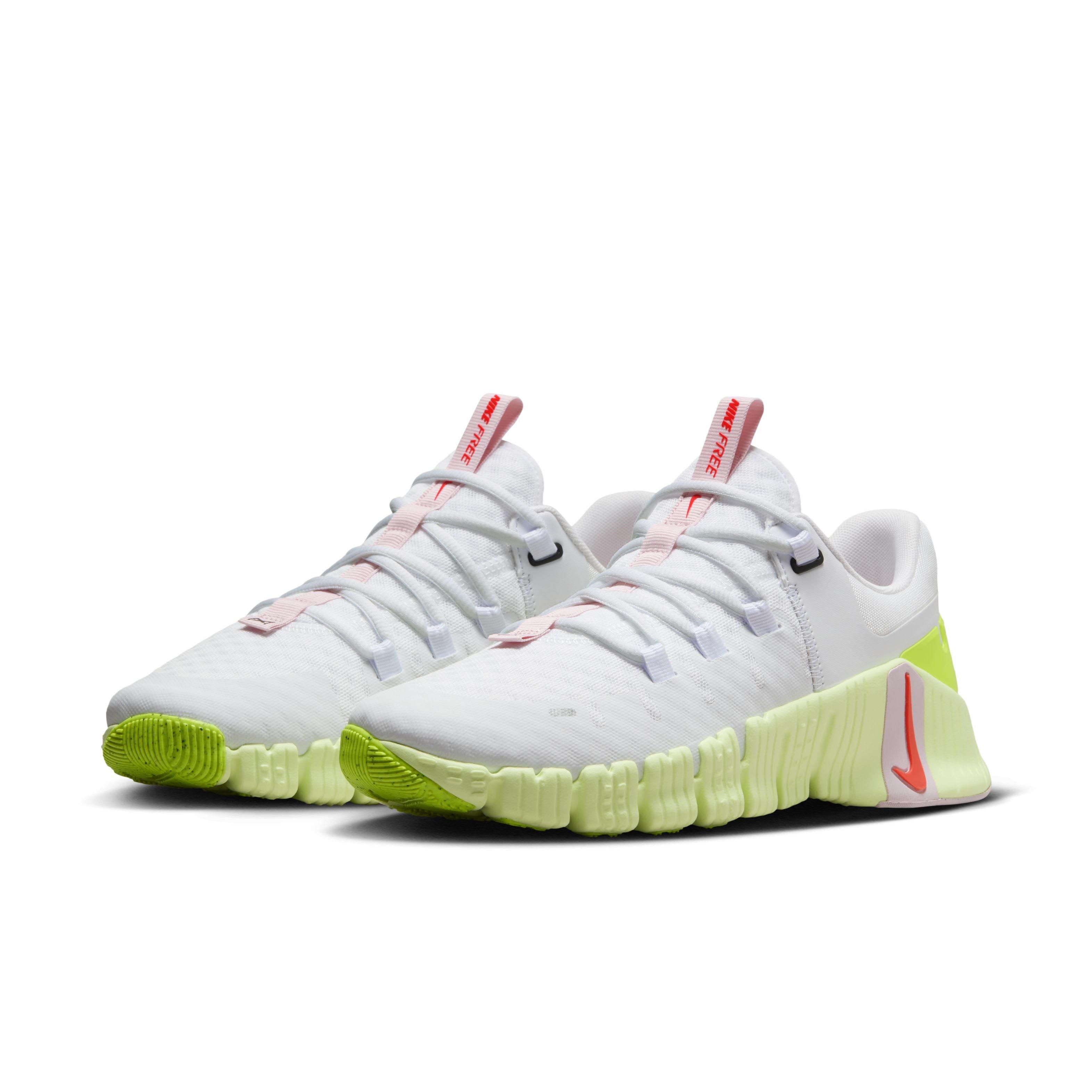 Nike Free Metcon 5 "White/Barely Volt/Pink Foam/Bright Crimson" Women's Training Shoe - WHITE/VOLT/PINK/CRIMSON Thumbnail View 3
