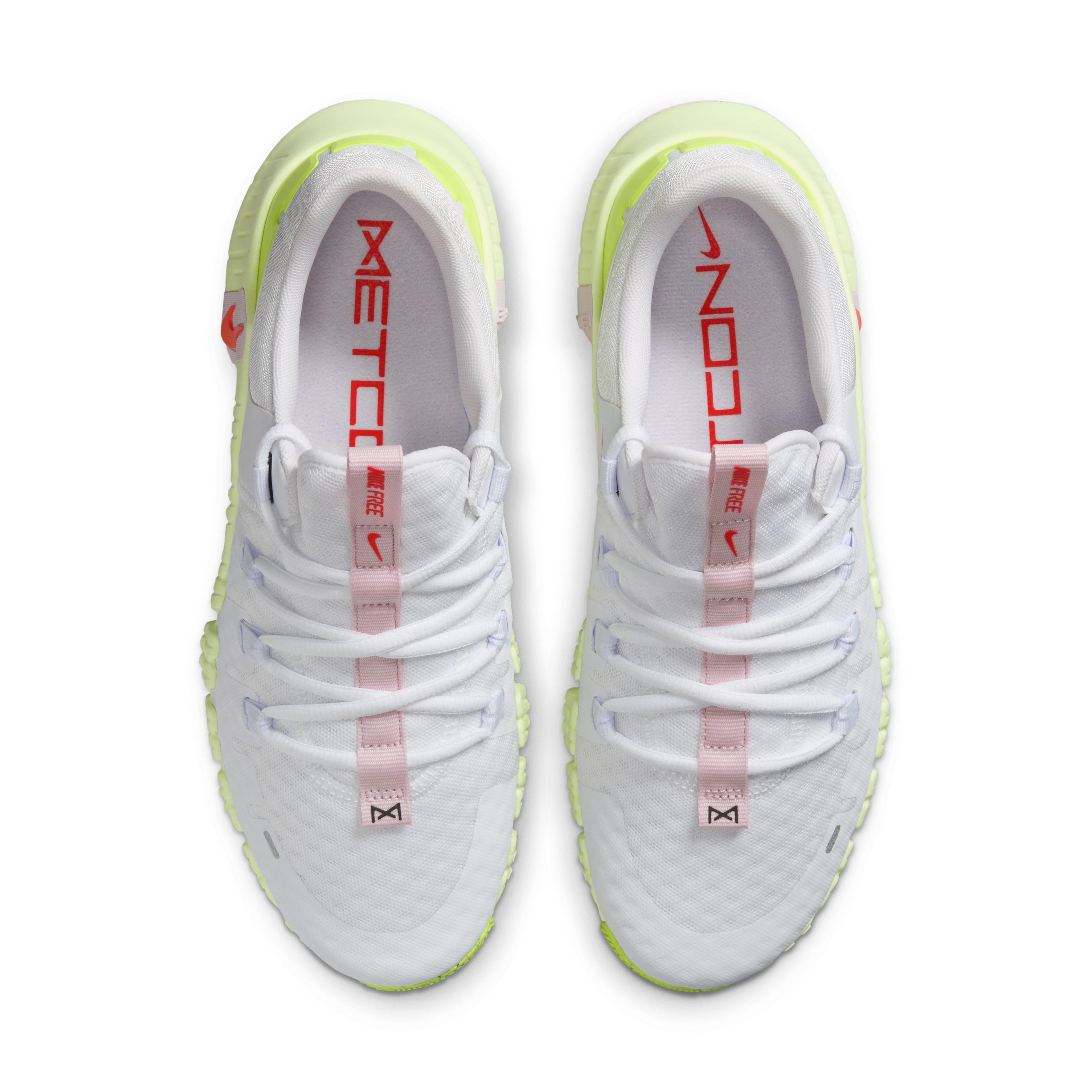 Nike Free Metcon 5 "White/Barely Volt/Pink Foam/Bright Crimson" Women's Training Shoe - WHITE/VOLT/PINK/CRIMSON Thumbnail View 4