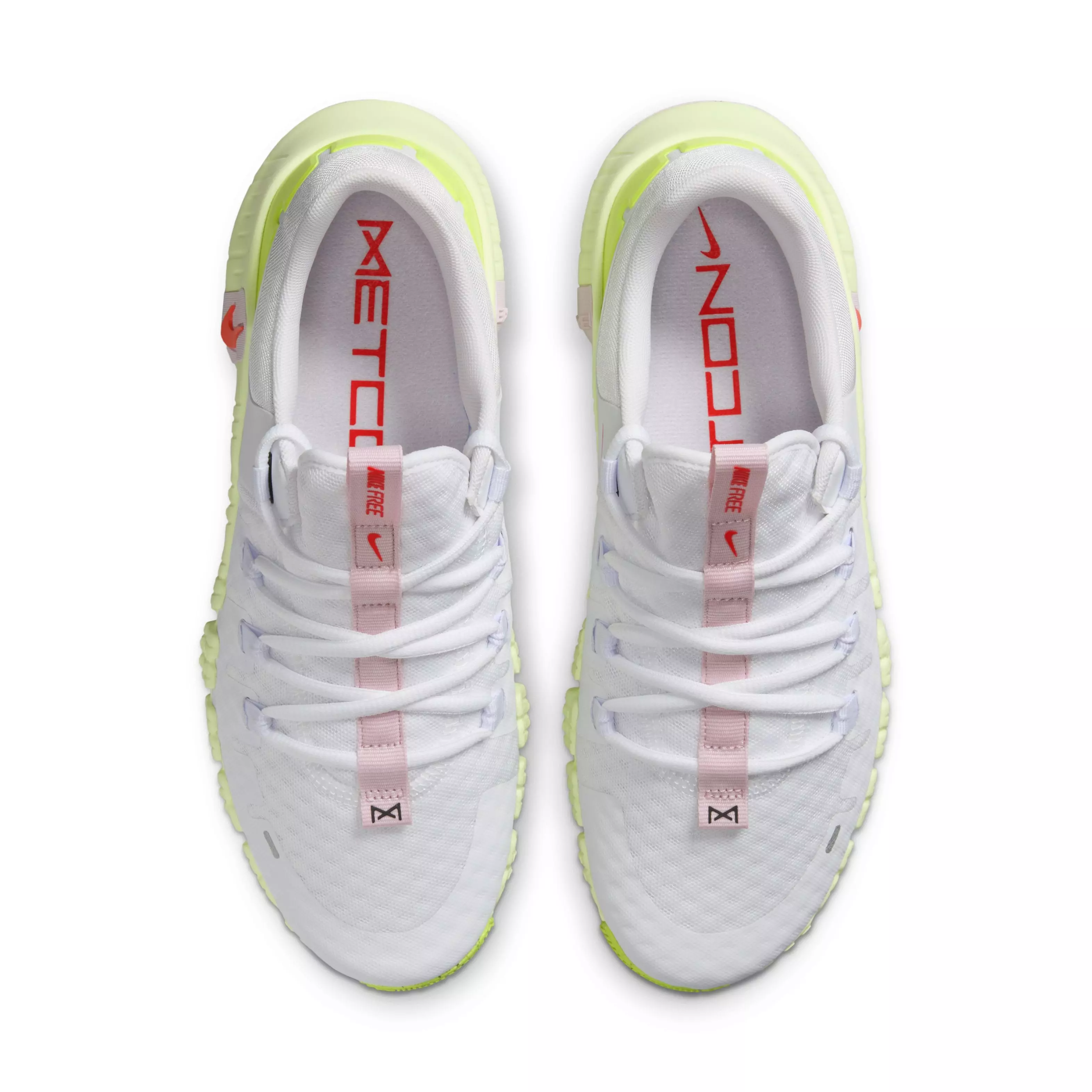 Nike Free Metcon 5 "White/Barely Volt/Pink Foam/Bright Crimson" Women's Training Shoe - WHITE/VOLT/PINK/CRIMSON