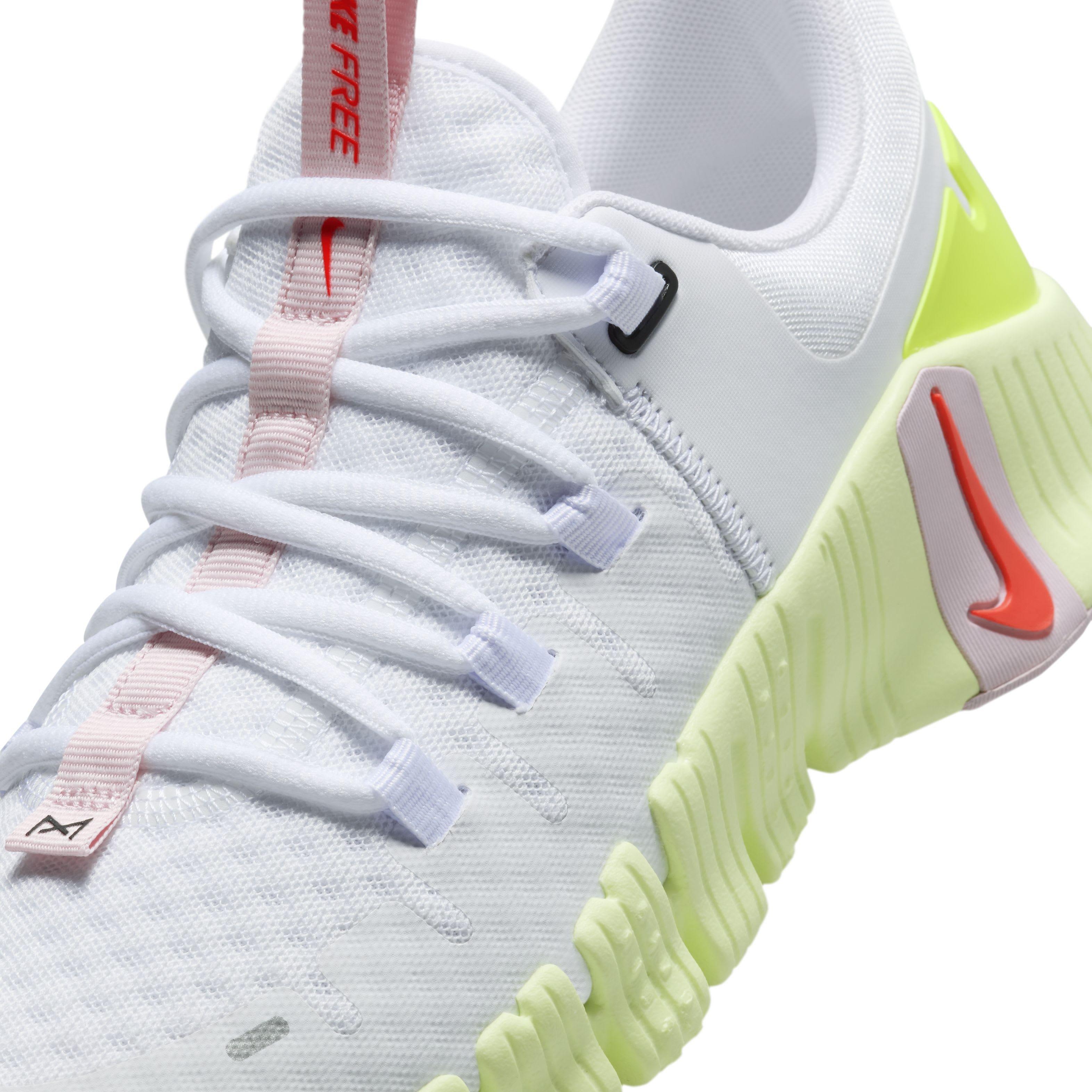 Nike Free Metcon 5 "White/Barely Volt/Pink Foam/Bright Crimson" Women's Training Shoe - WHITE/VOLT/PINK/CRIMSON Thumbnail View 7