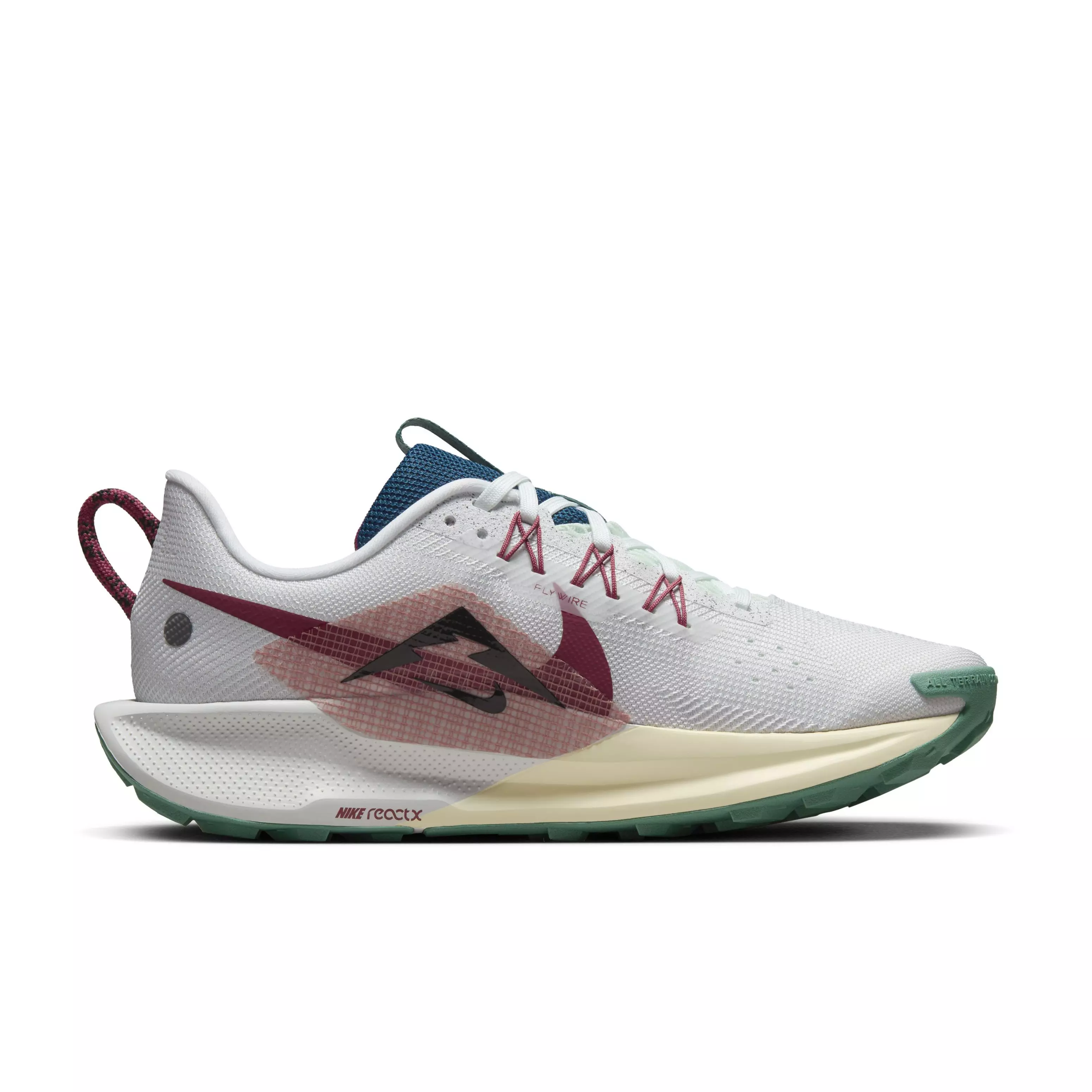 Nike ReactX Pegasus Trail 5 "White/Court Blue/Cedar/Black" Women's Trail Running Shoe - WHITE/BLUE/CEDAR/BLACK