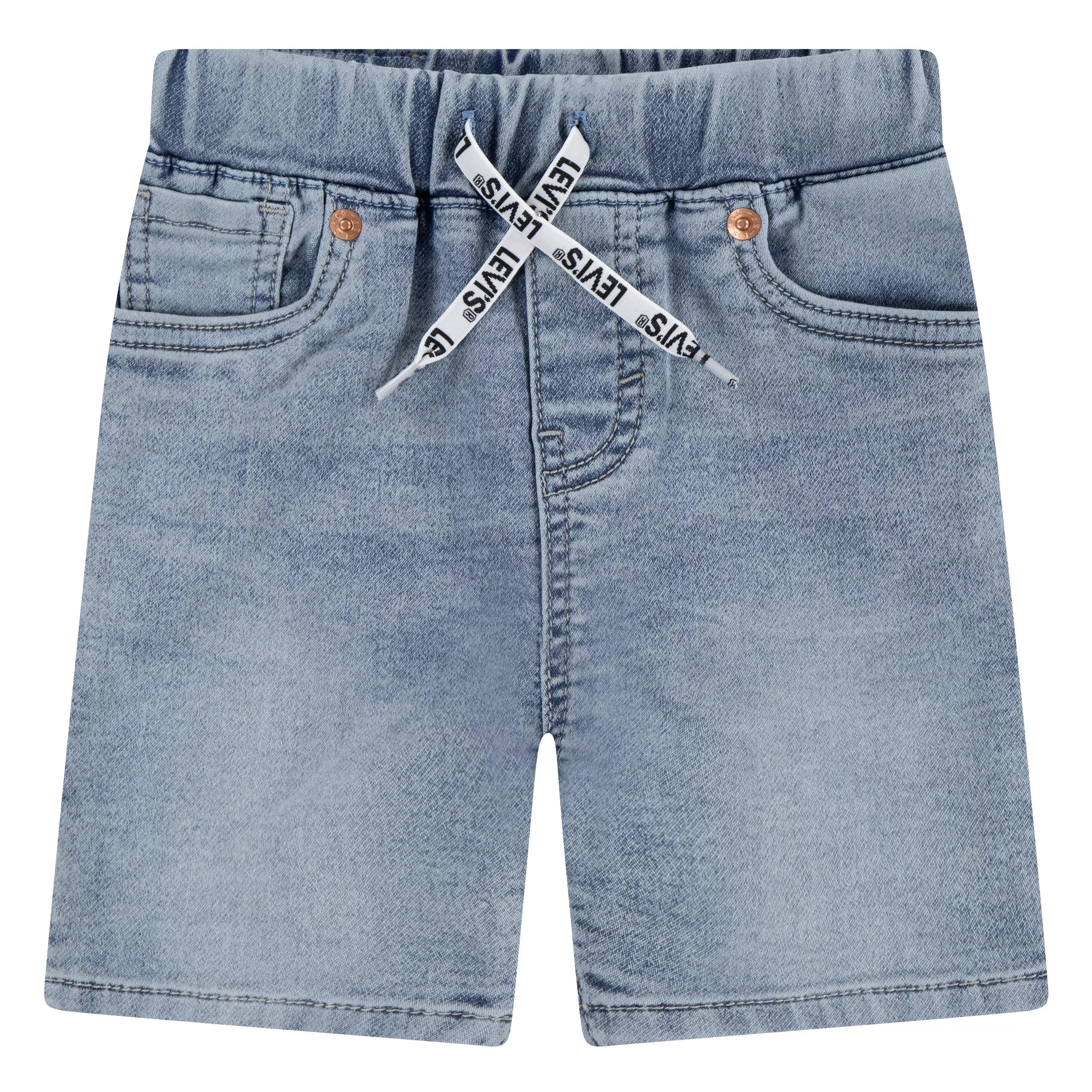 Levi's Toddler Boys' Skinny Fit Dobby Shorts -Salt Lake Blue - BLUE