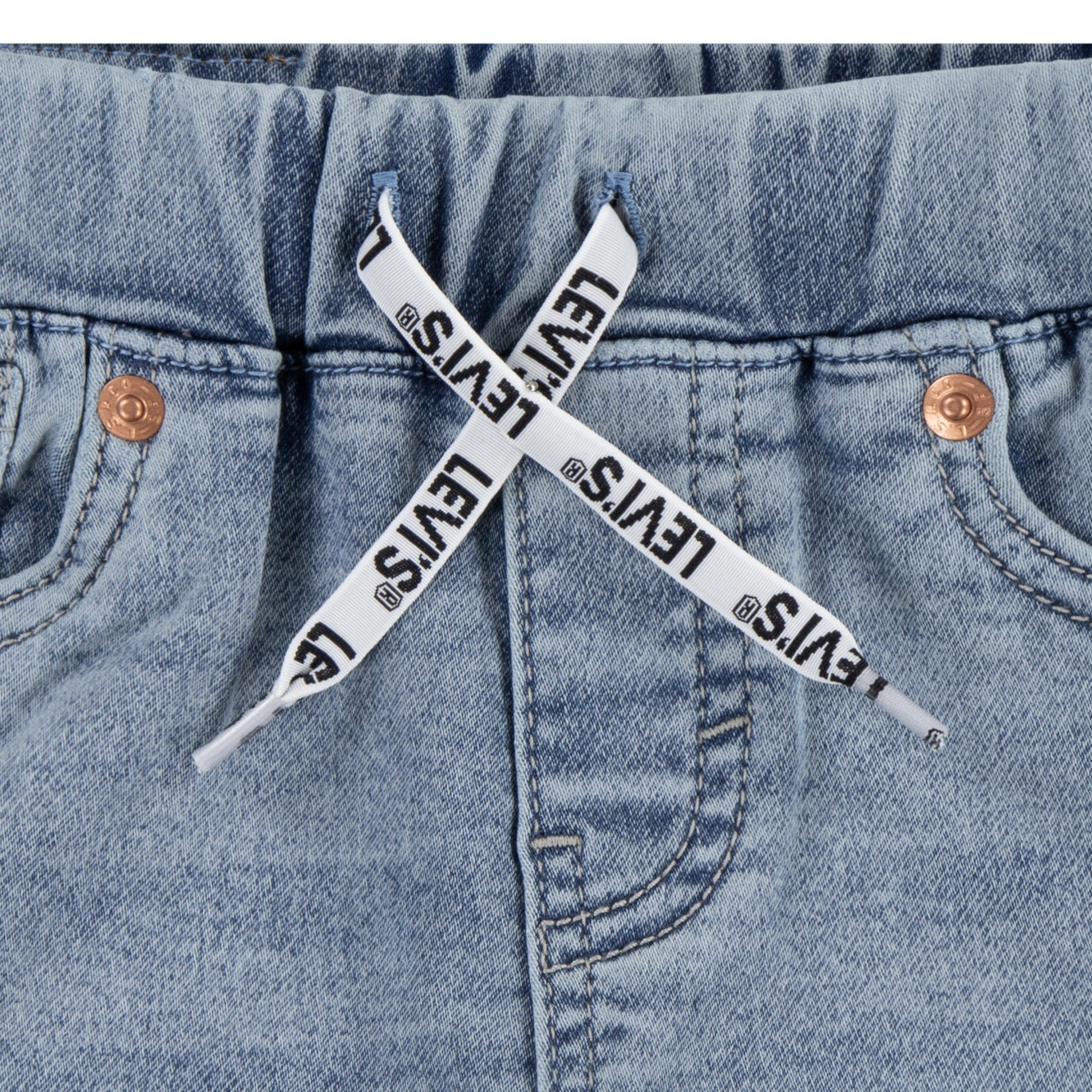 Levi's Toddler Boys' Skinny Fit Dobby Shorts -Salt Lake Blue - BLUE Thumbnail View 3