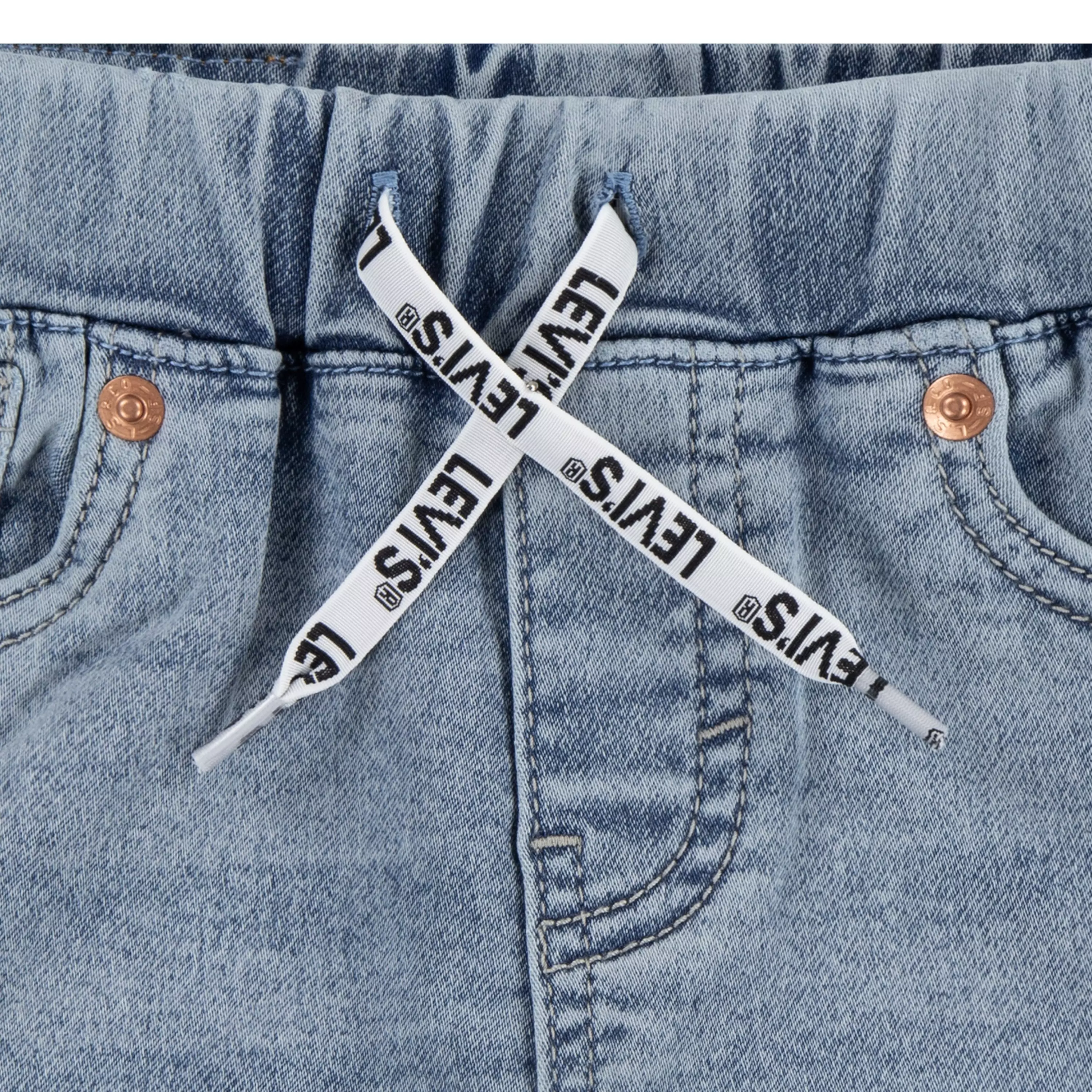 Levi's Toddler Boys' Skinny Fit Dobby Shorts -Salt Lake Blue - BLUE