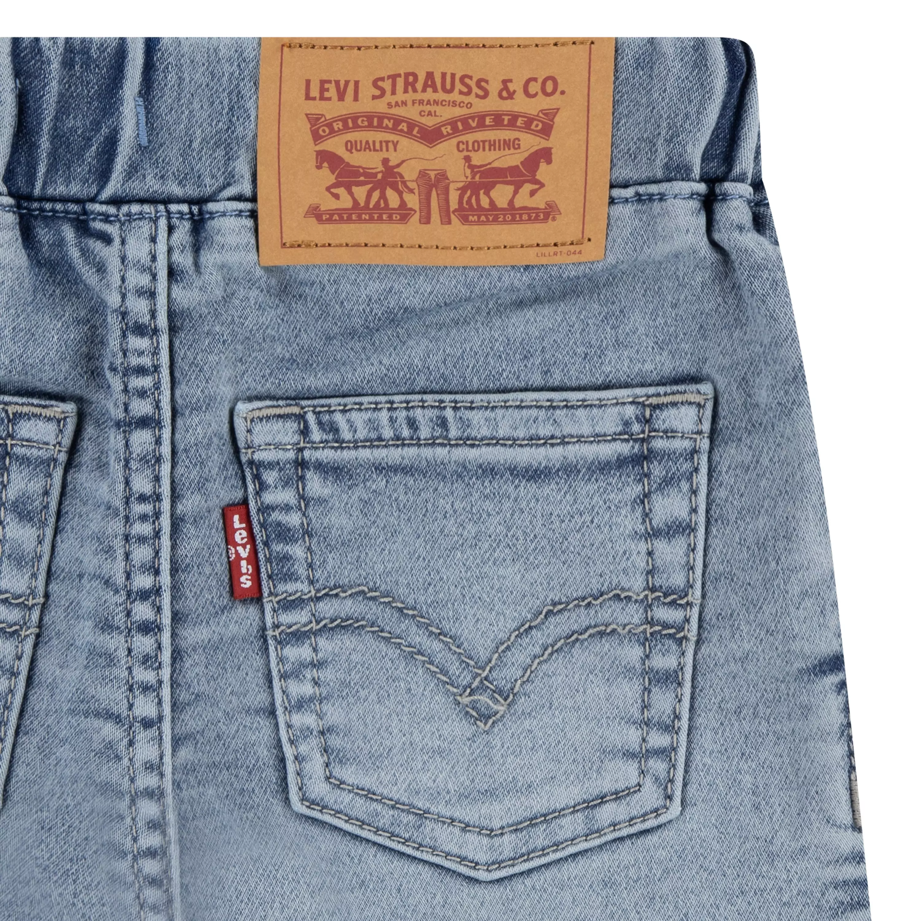 Levi's Toddler Boys' Skinny Fit Dobby Shorts - Salt Lake Blue - BLUE