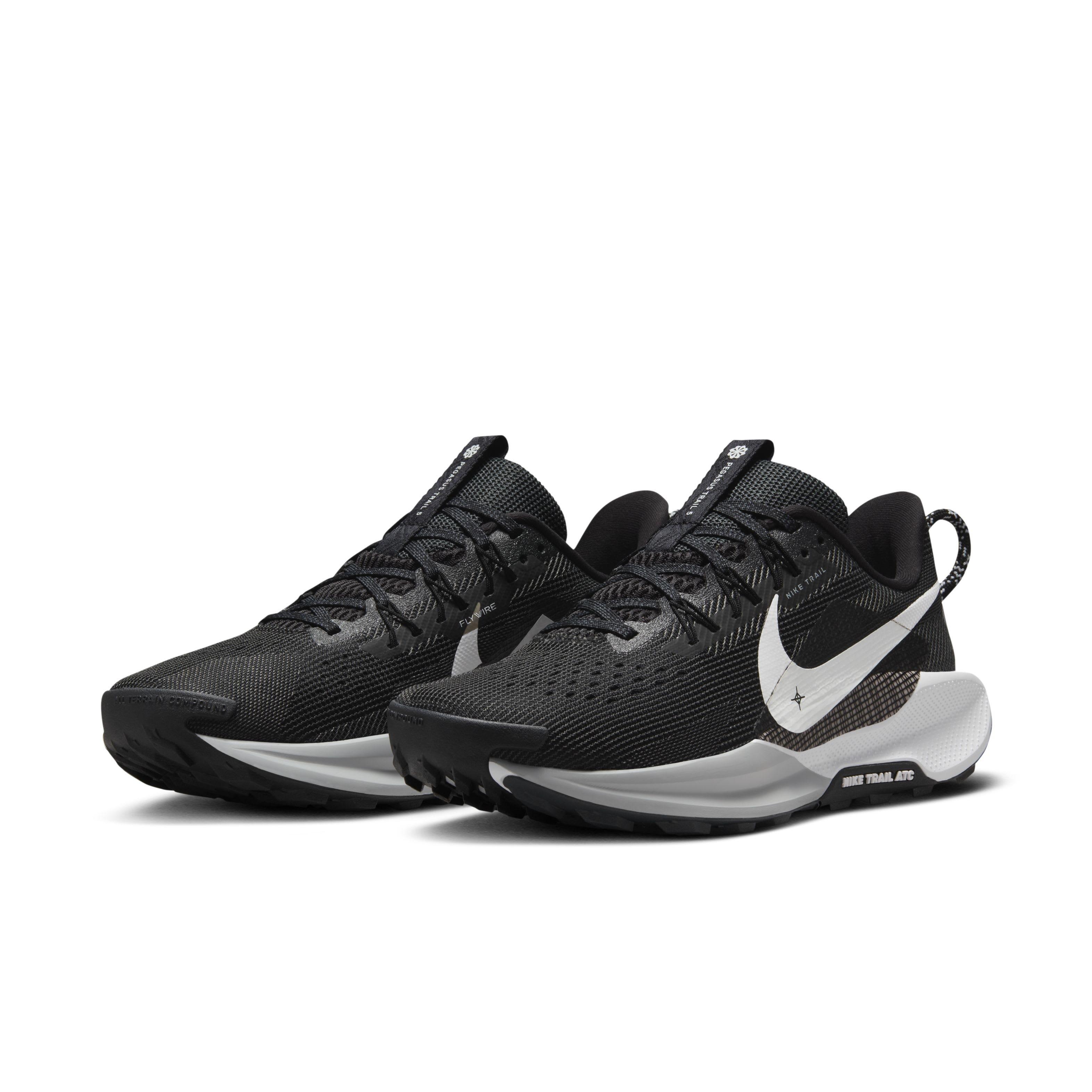 Women's Nike ReactX Pegasus Trail 5 - Black/White-Anthracite / 8.5