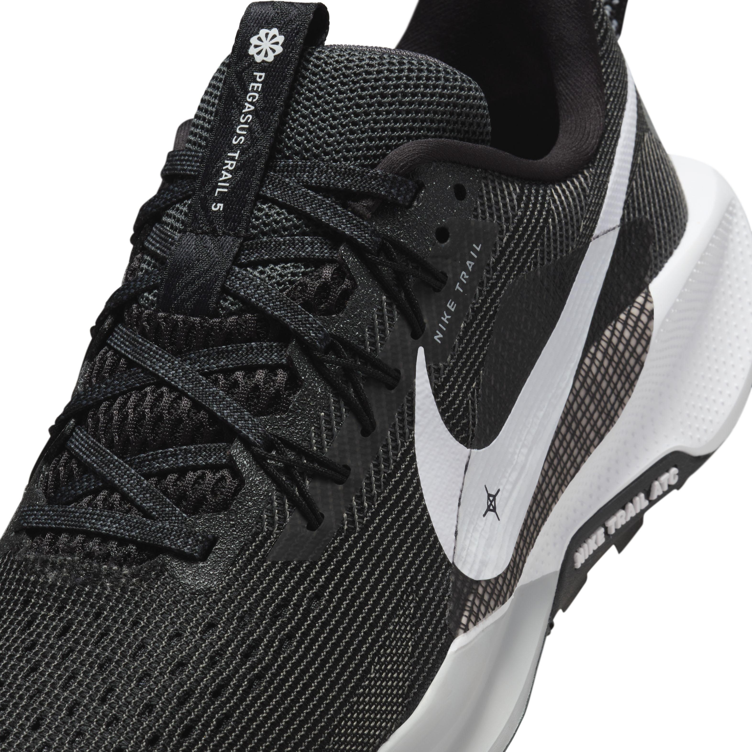 Nike ReactX Pegasus Trail 5 "Black/Anthracite/Wolf Grey/White" Women's Trail Running Shoe - BLACK/ANTHRACITE/GREY/WHITE Thumbnail View 7