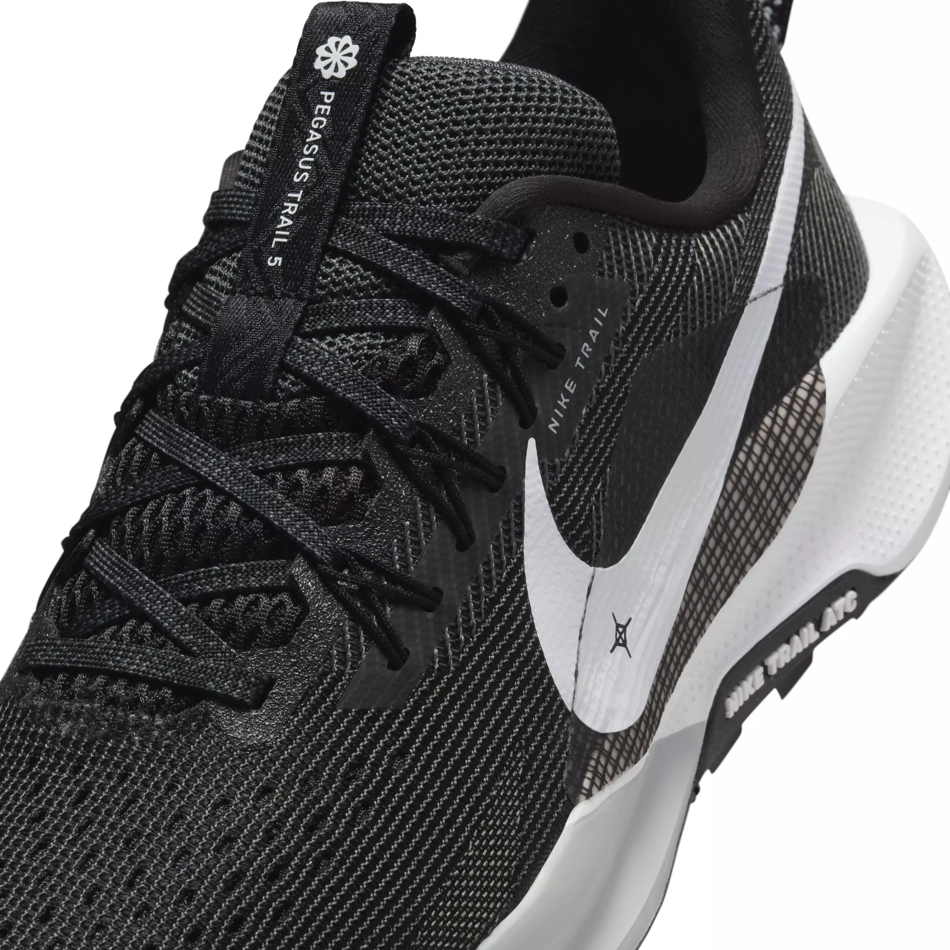 Nike ReactX Pegasus Trail 5 "Black/Anthracite/Wolf Grey/White" Women's Trail Running Shoe - BLACK/ANTHRACITE/GREY/WHITE