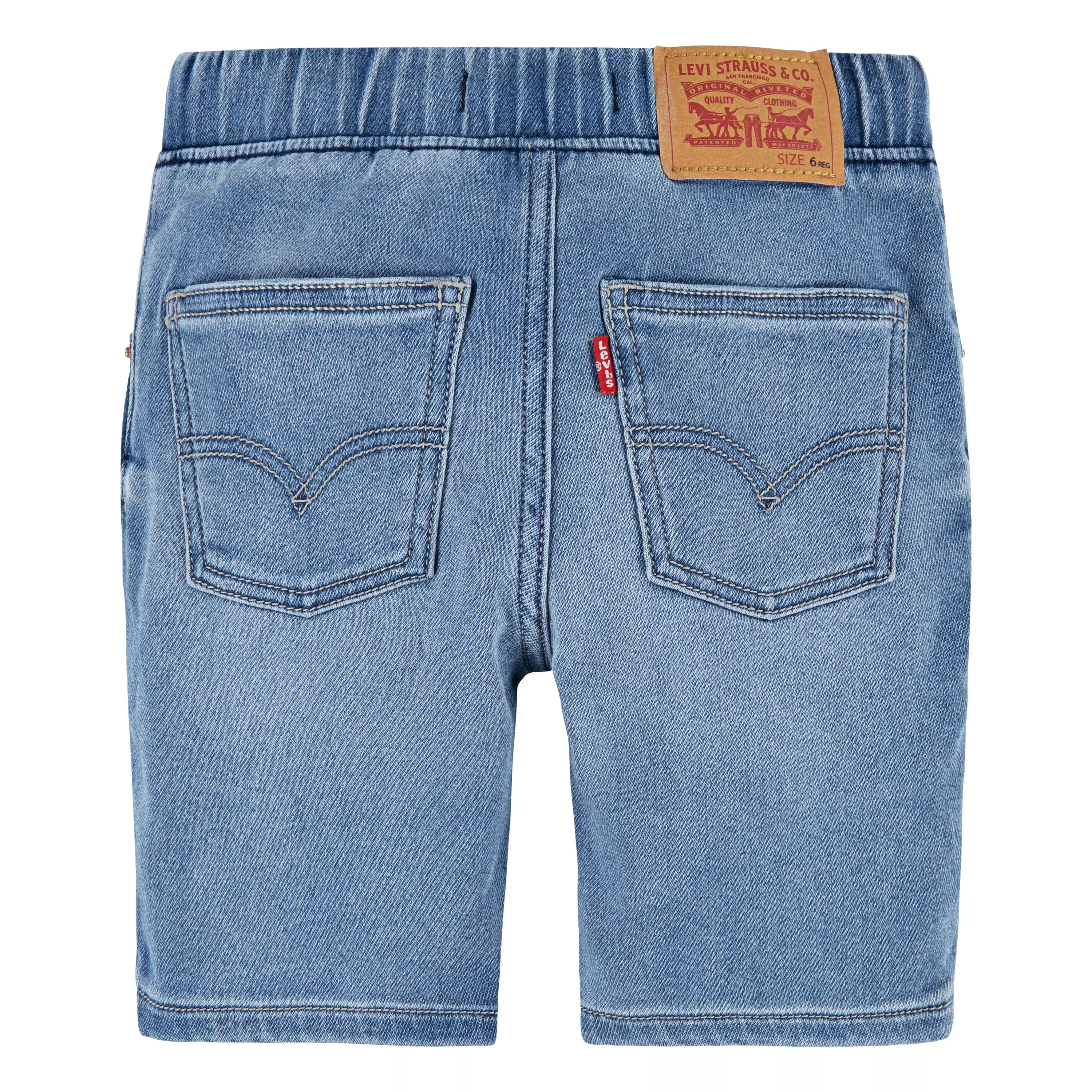 Levi's Little Boys' Skinny Dobby Shorts - Salt Lake Blue - BLUE
