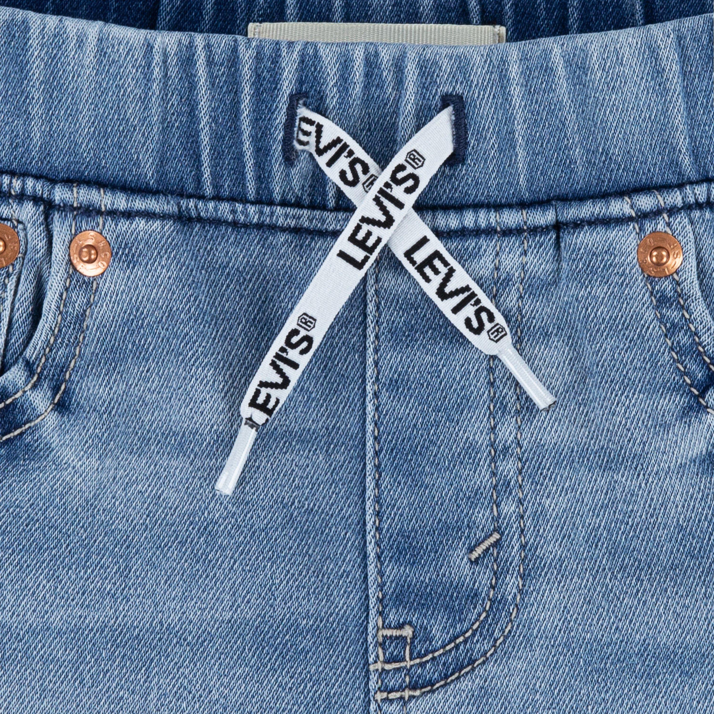 Levi's Little Boys' Skinny Dobby Shorts - Salt Lake Blue - BLUE Thumbnail View 3