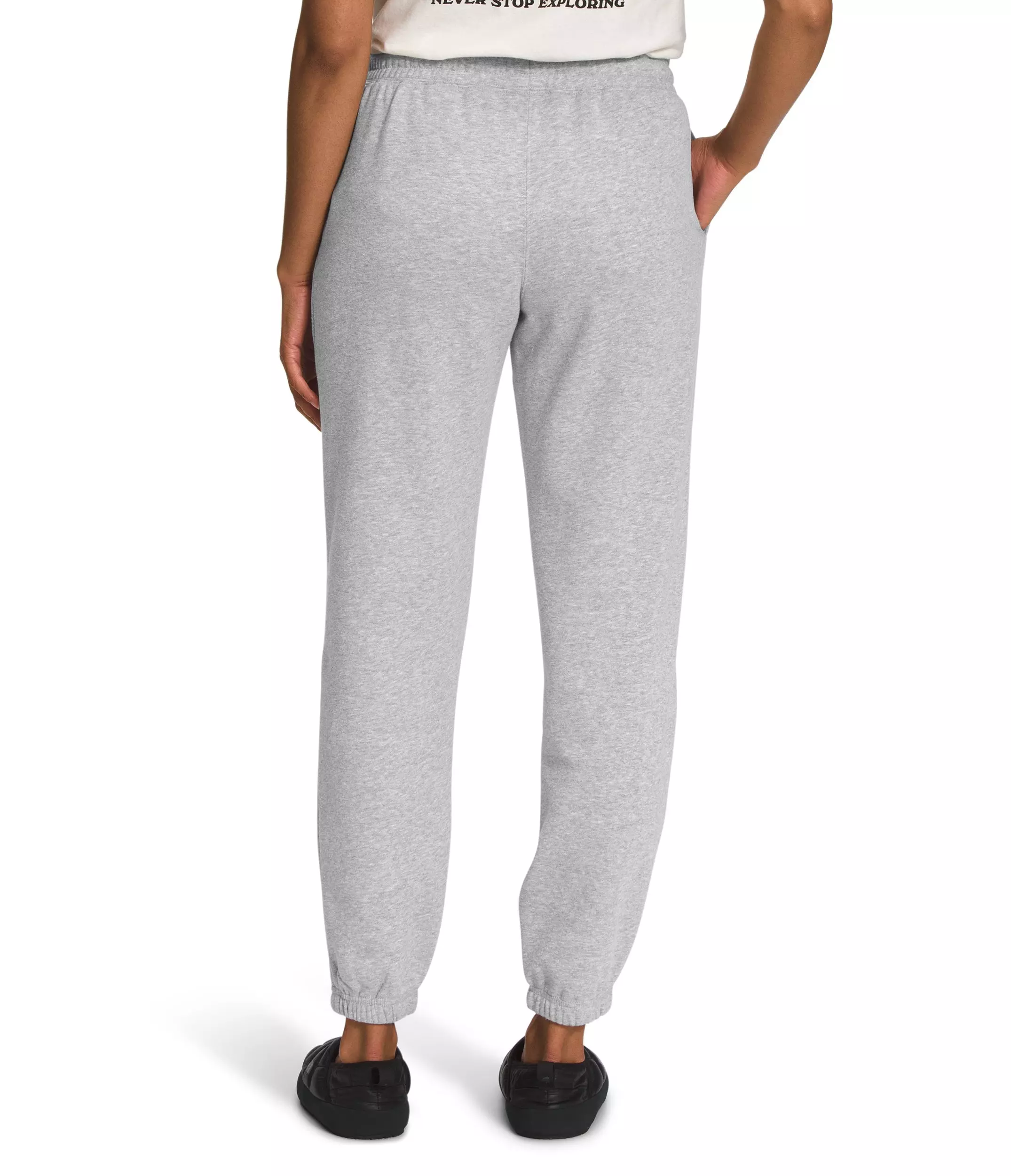 The North Face Women's Half Dome Fleece Sweatpants - GREY/WHITE
