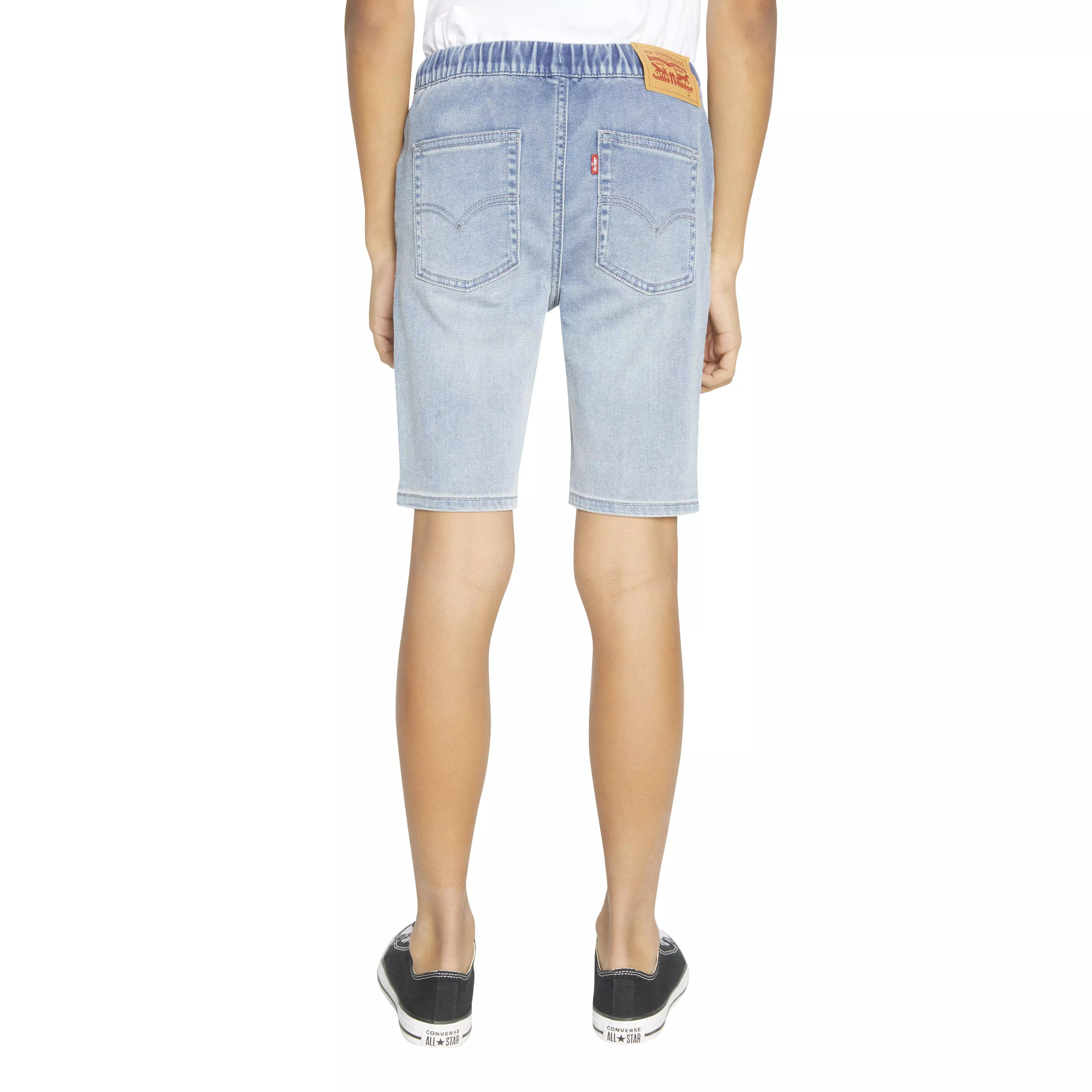 Levi's Big Boys' Skinny Dobby Lt Blue Denim Shorts - LT BLUE