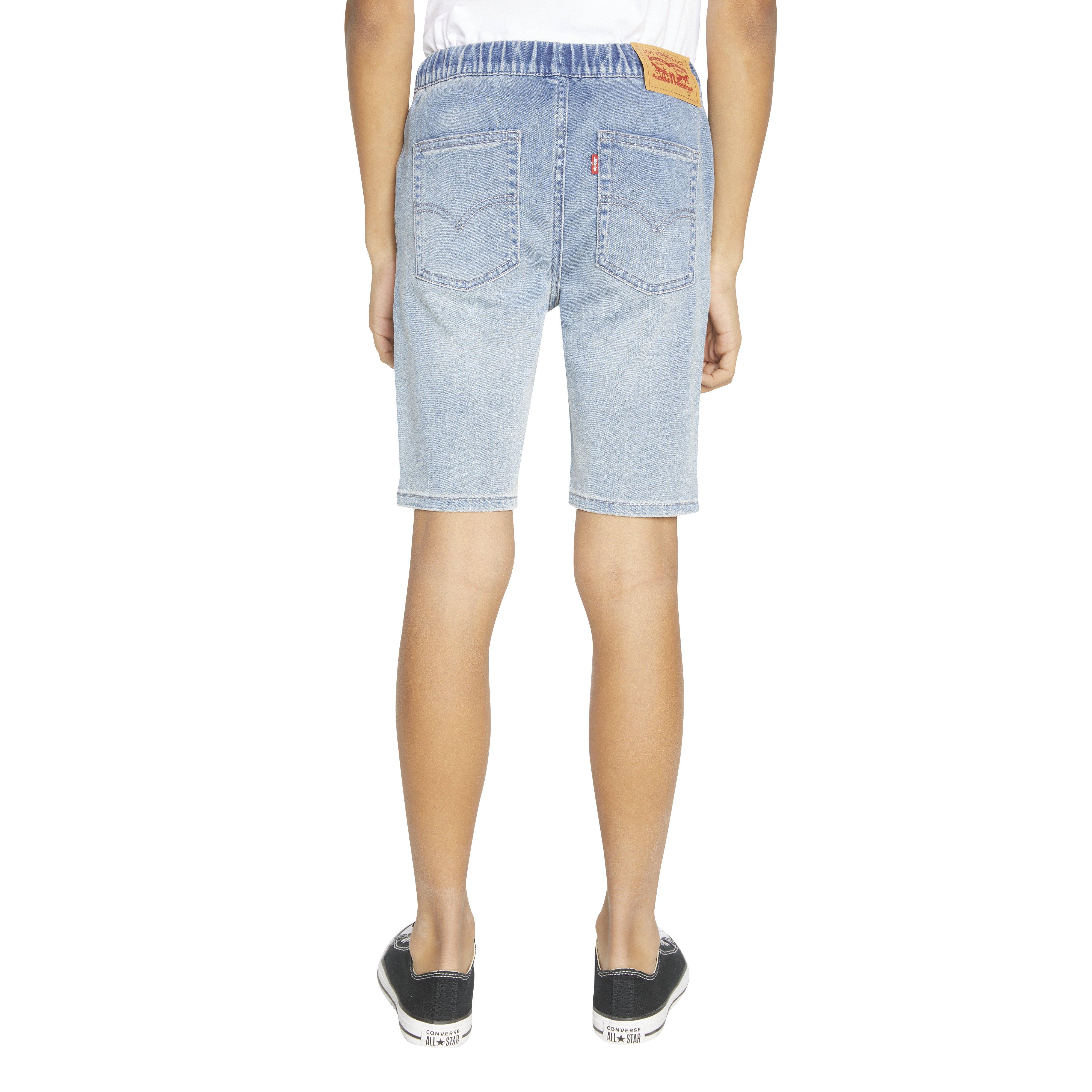 Levi's Skinny Dobby Big Boys' Lt Blue Denim Shorts - LT BLUE Thumbnail View 2