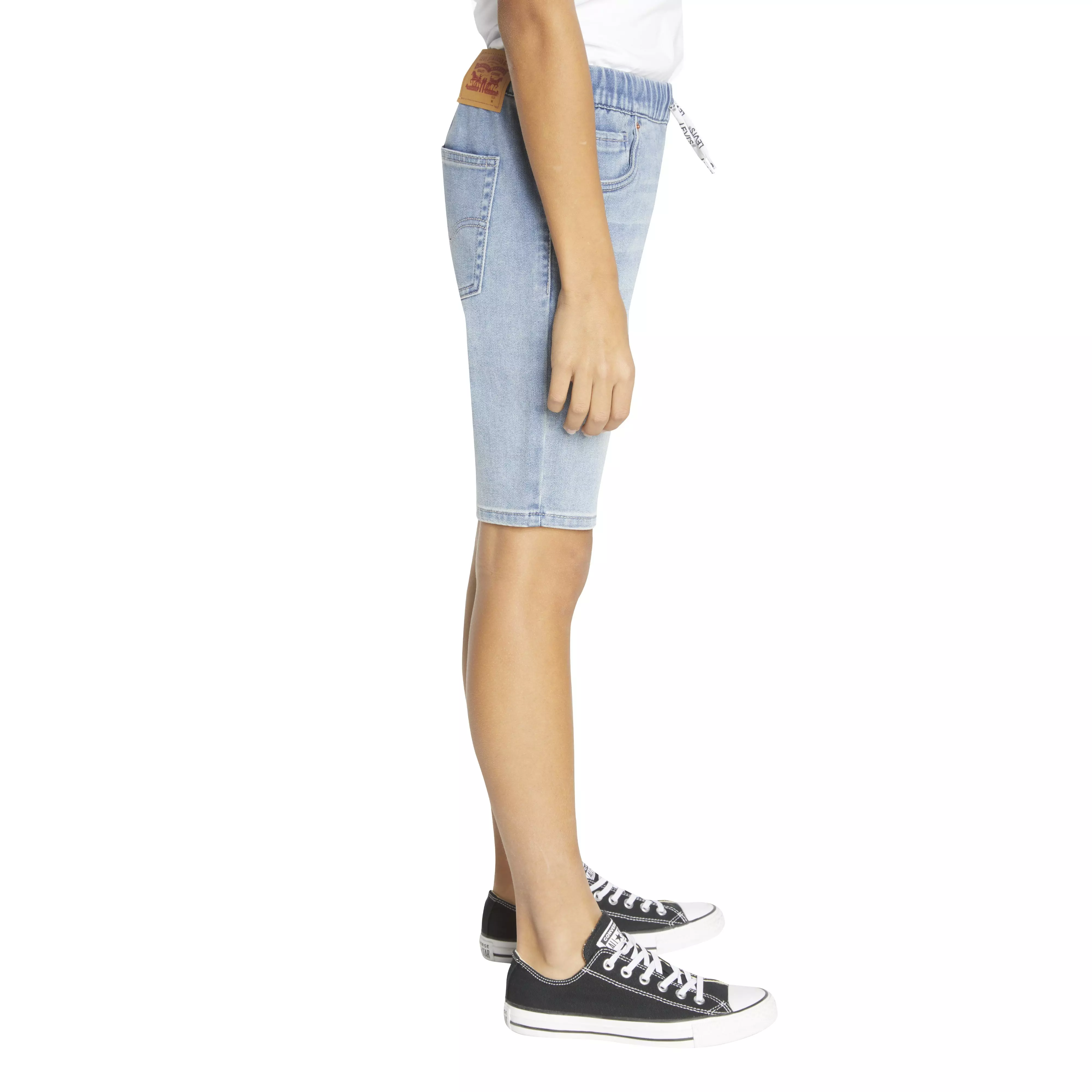 Levi's Big Boys' Skinny Dobby Lt Blue Denim Shorts - LT BLUE