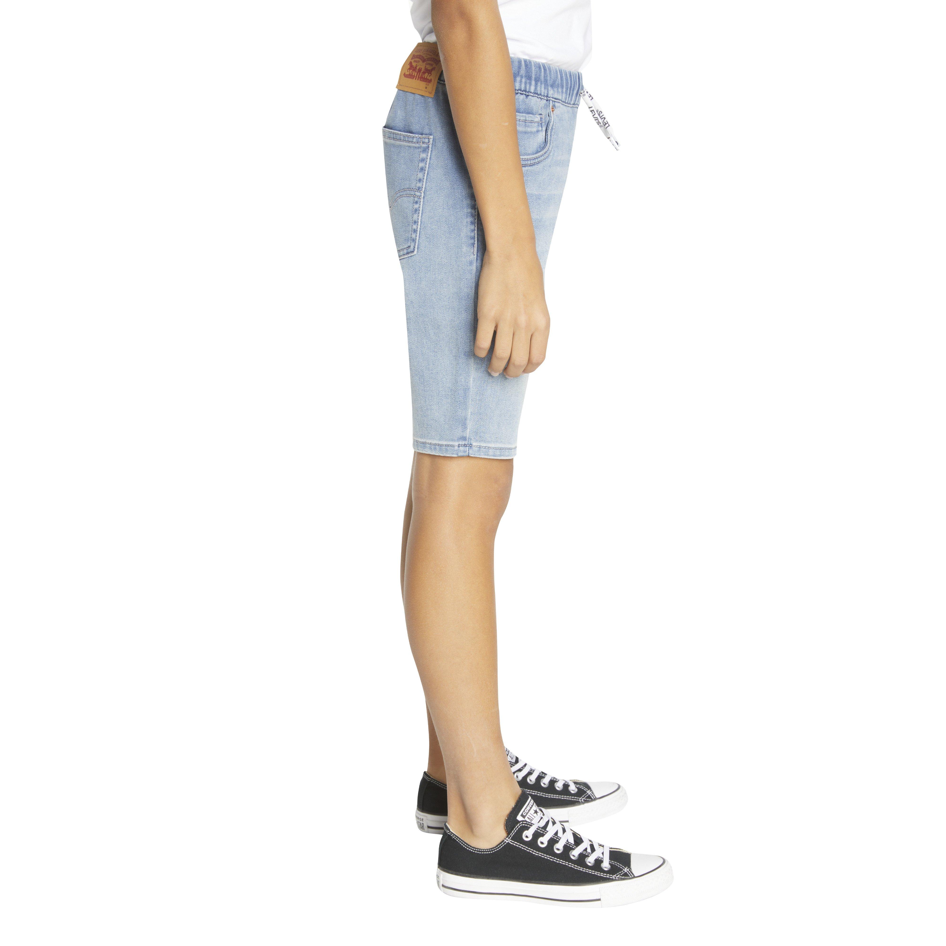 Levi's Skinny Dobby Big Boys' Lt Blue Denim Shorts - LT BLUE Thumbnail View 3