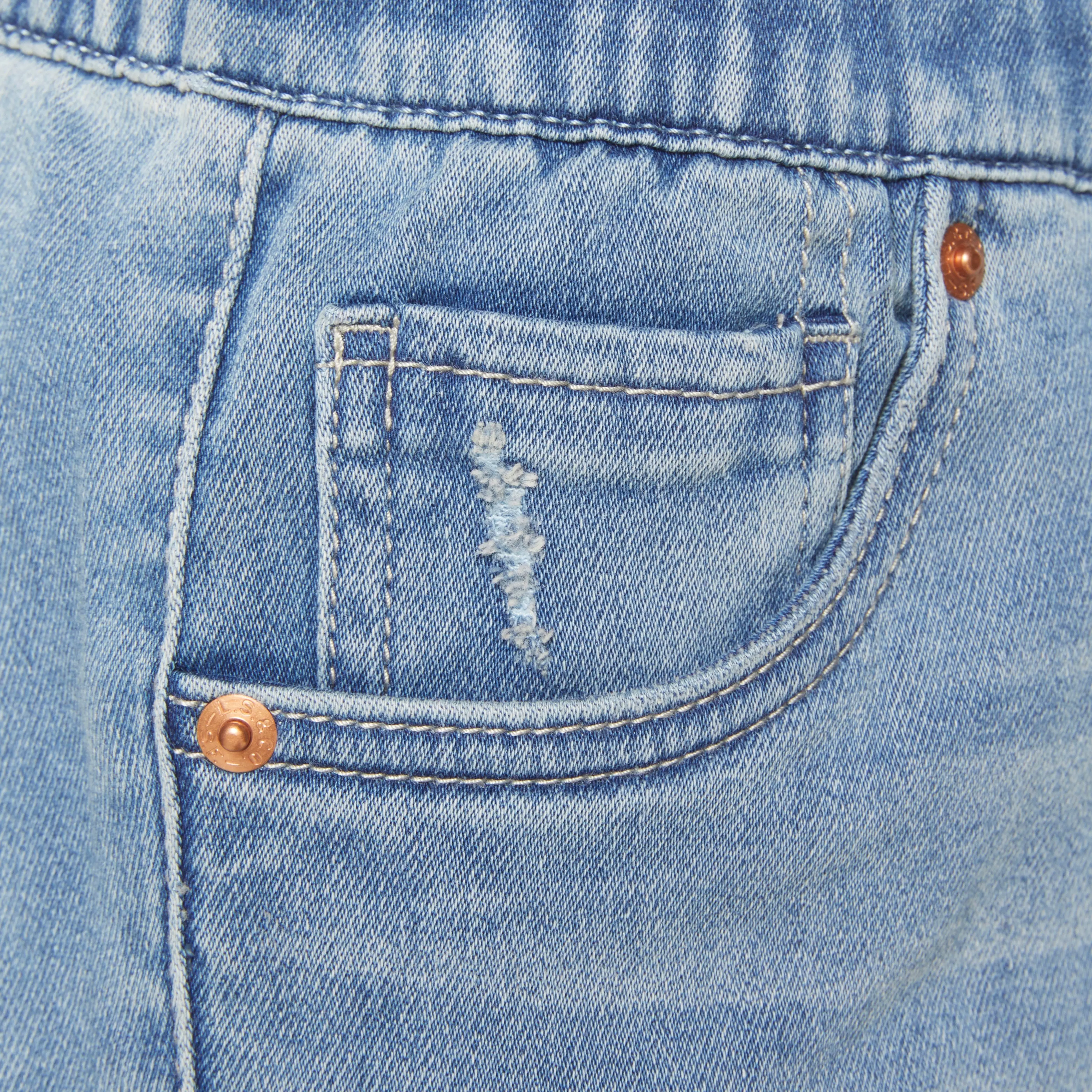 Levi's Big Boys' Skinny Dobby Lt Blue Denim Shorts - LT BLUE