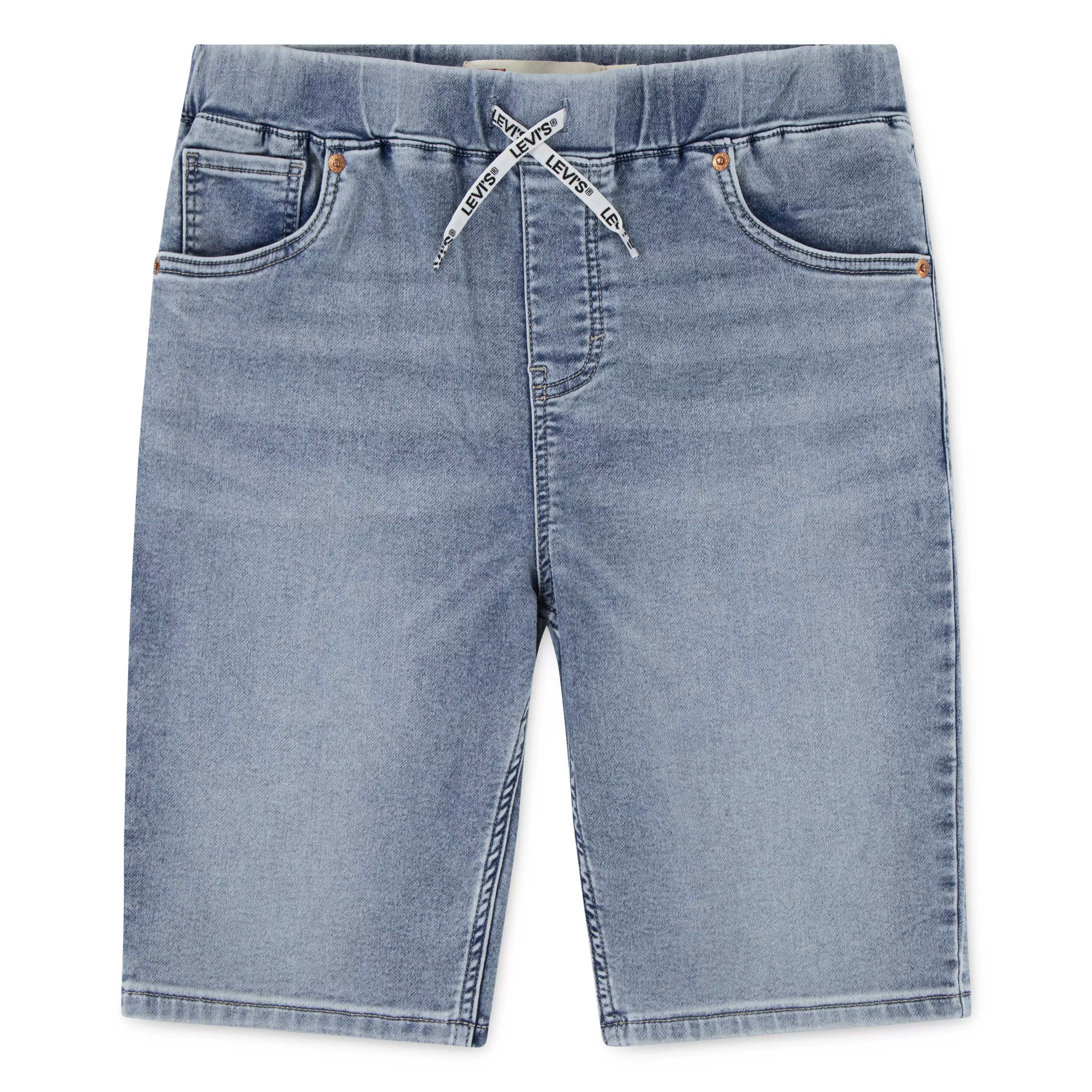 Levi's Big Boys' Skinny Dobby Lt Blue Denim Shorts - LT BLUE