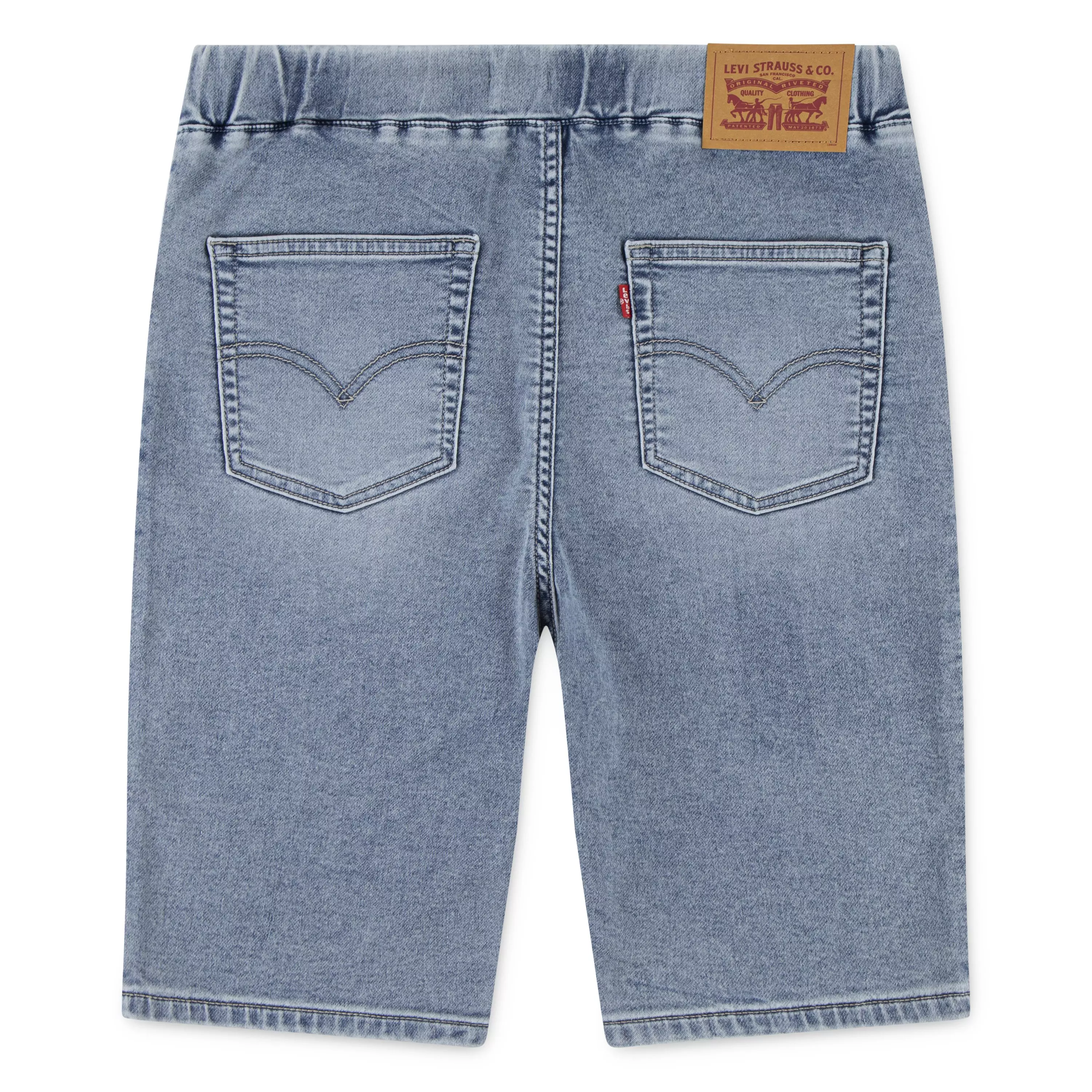 Levi's Big Boys' Skinny Dobby Lt Blue Denim Shorts - LT BLUE
