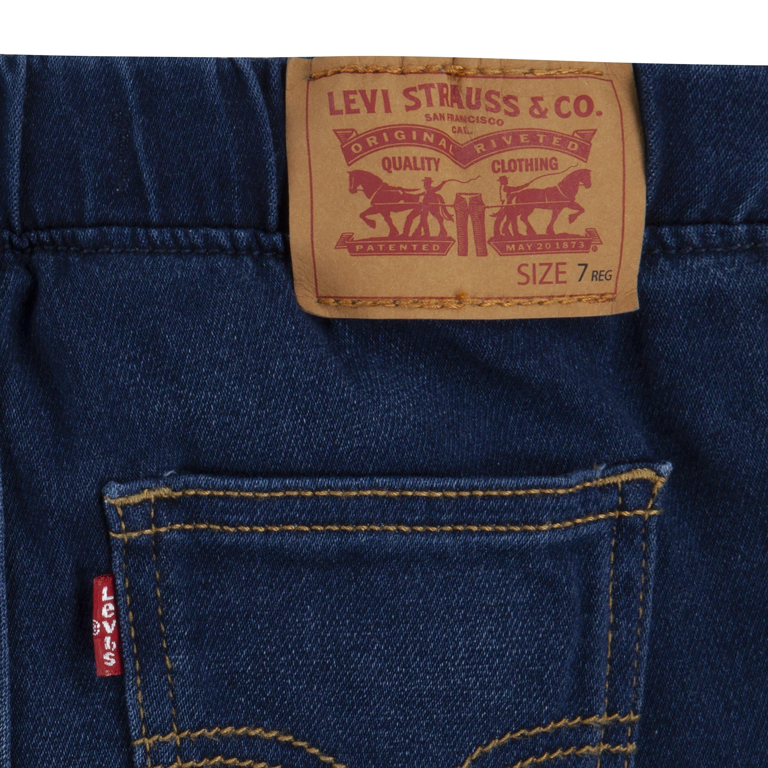 Levi's Little Boys' Skinny Dobby Shorts - Dk Blue - DK BLUE Thumbnail View 4