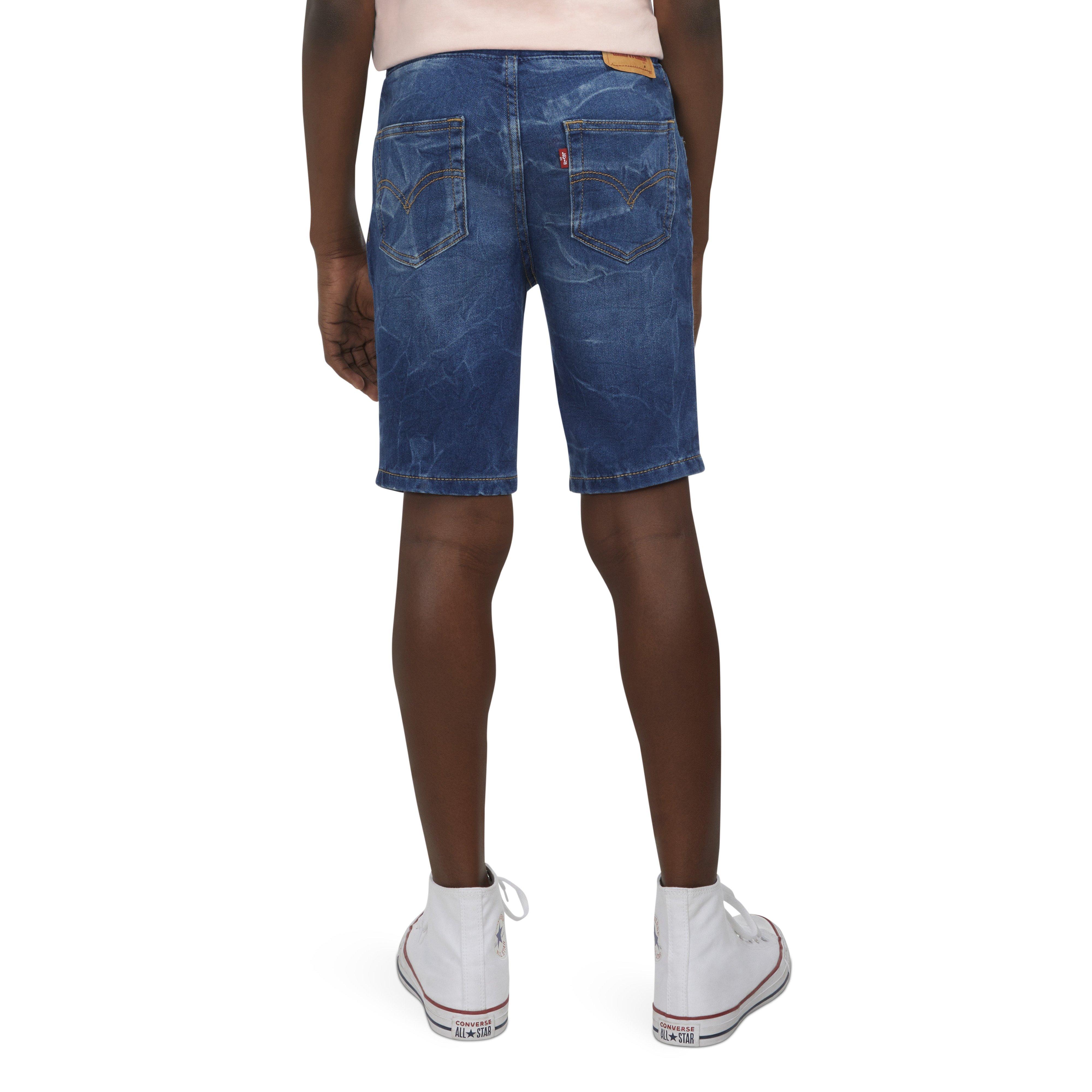 Levi's Skinny Dobby Big Boys' Blue Wash Denim Shorts - BLUE Thumbnail View 2