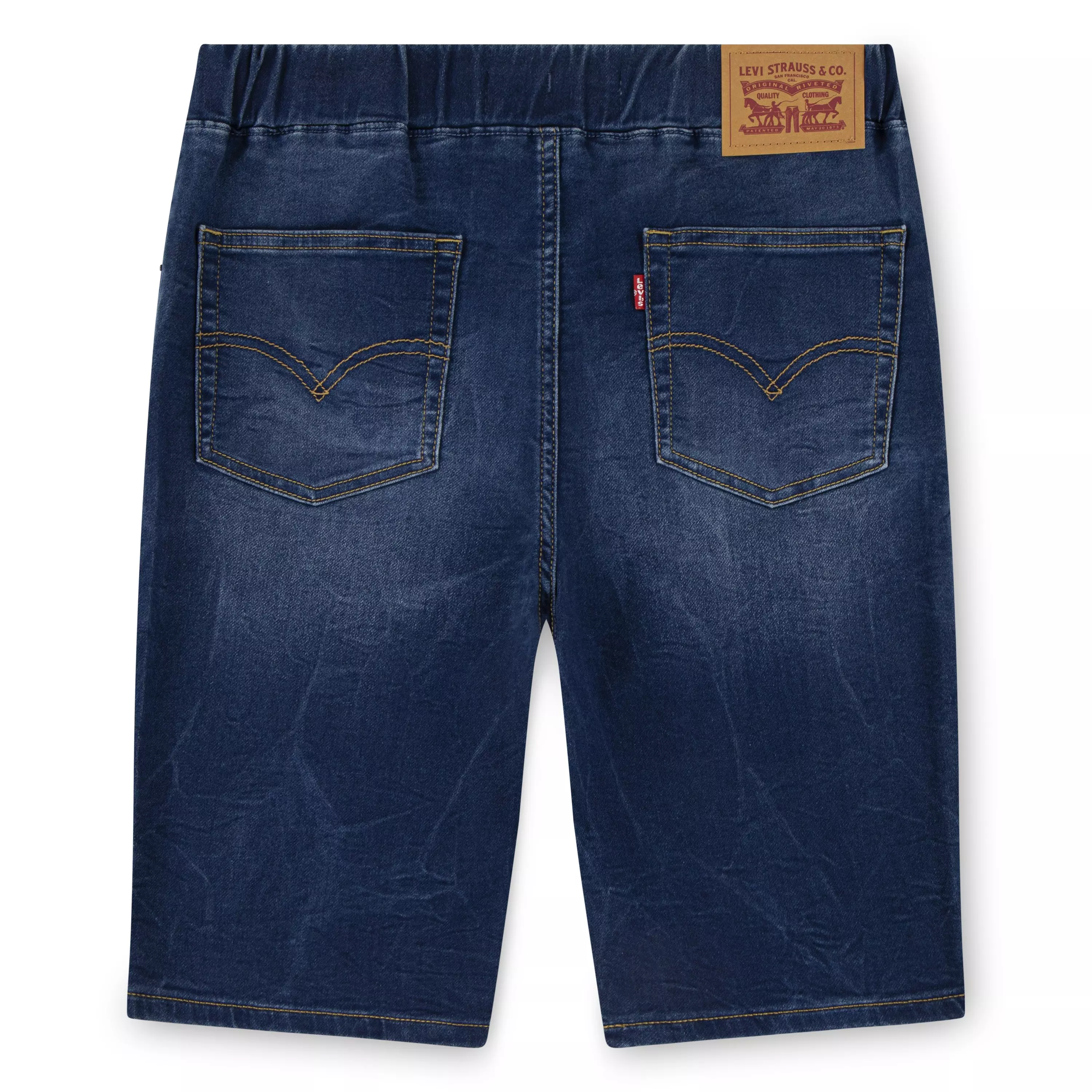 Levi's Skinny Dobby Big Boys' Wash Denim Shorts - Blue - BLUE
