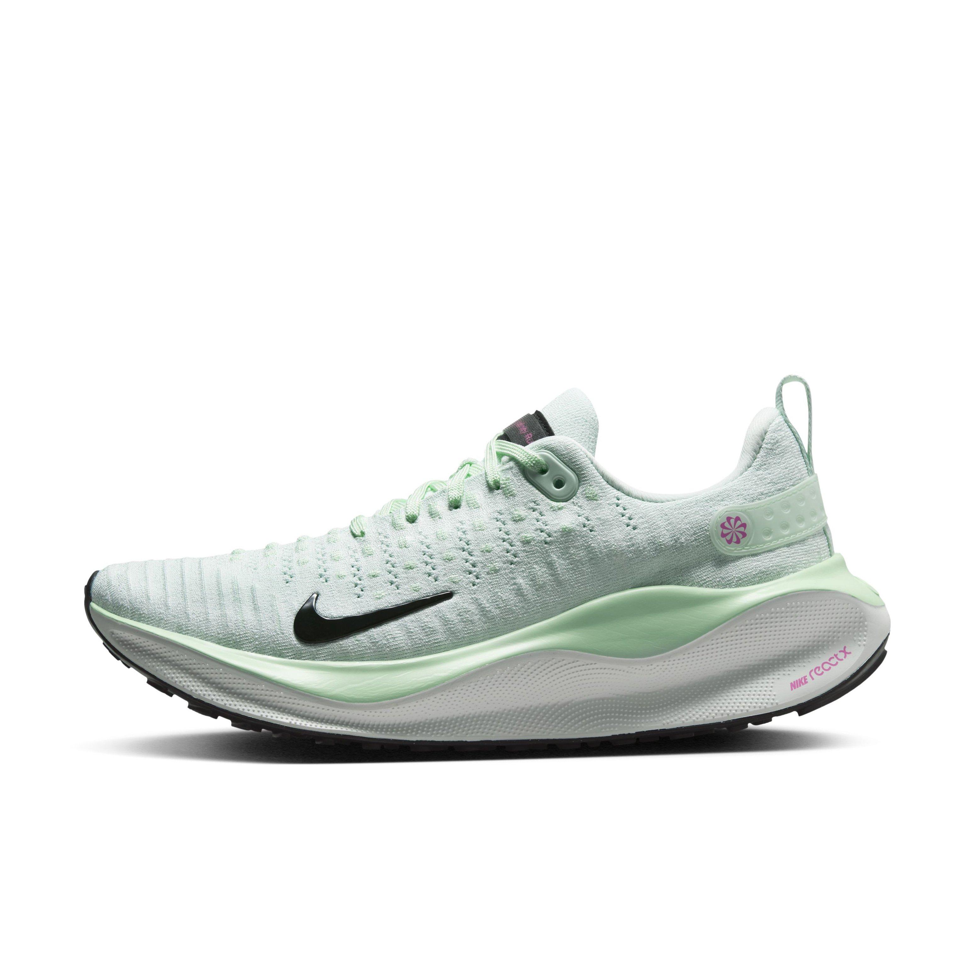 Nike InfinityRN 4 "Barely Green/Vapor Green/Playful Pink/Black" Women's Running Shoe - GREEN/GREEN/PINK/BLACK Thumbnail View 2