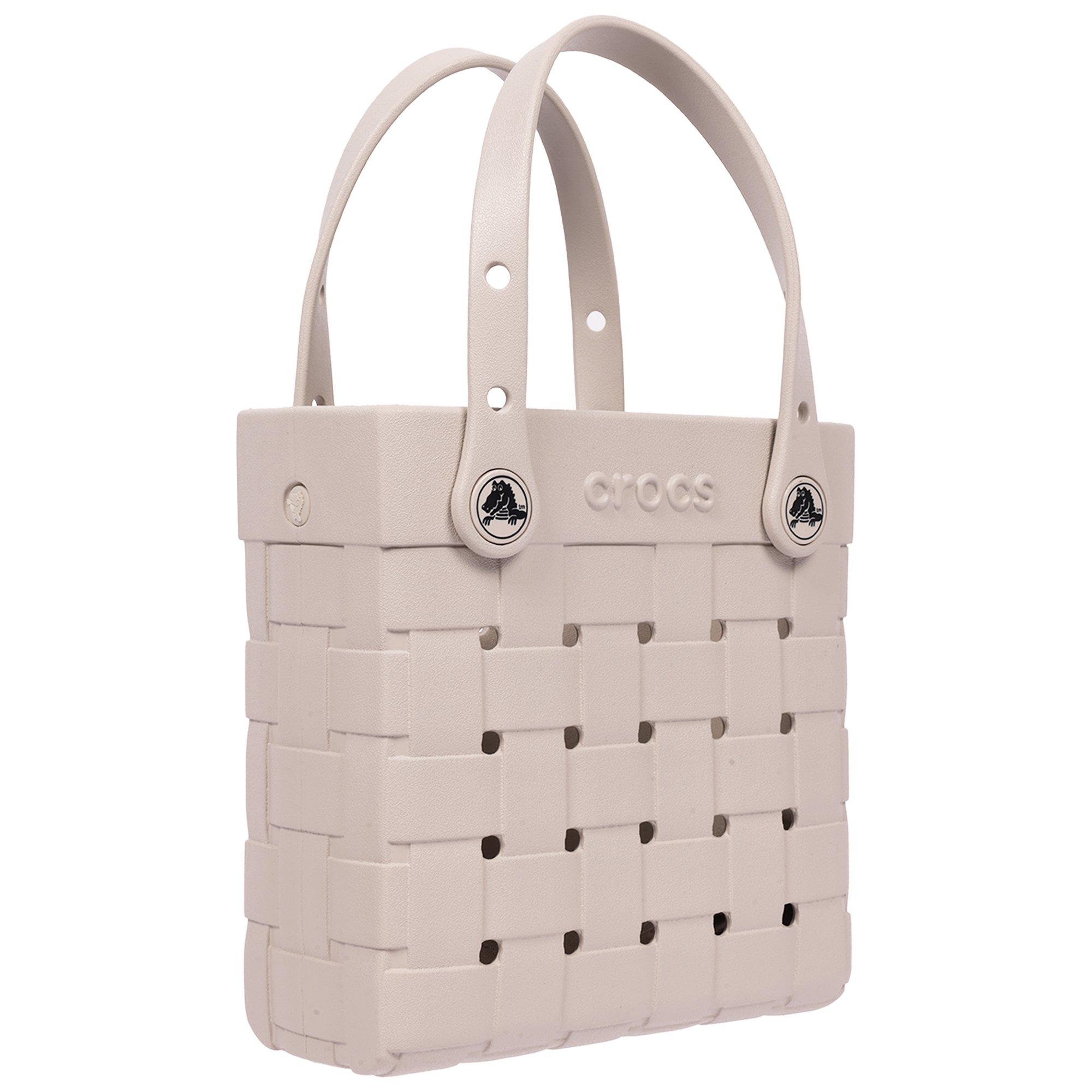 Crocs Small Woven Crossbody Tote - Cream - CREAM