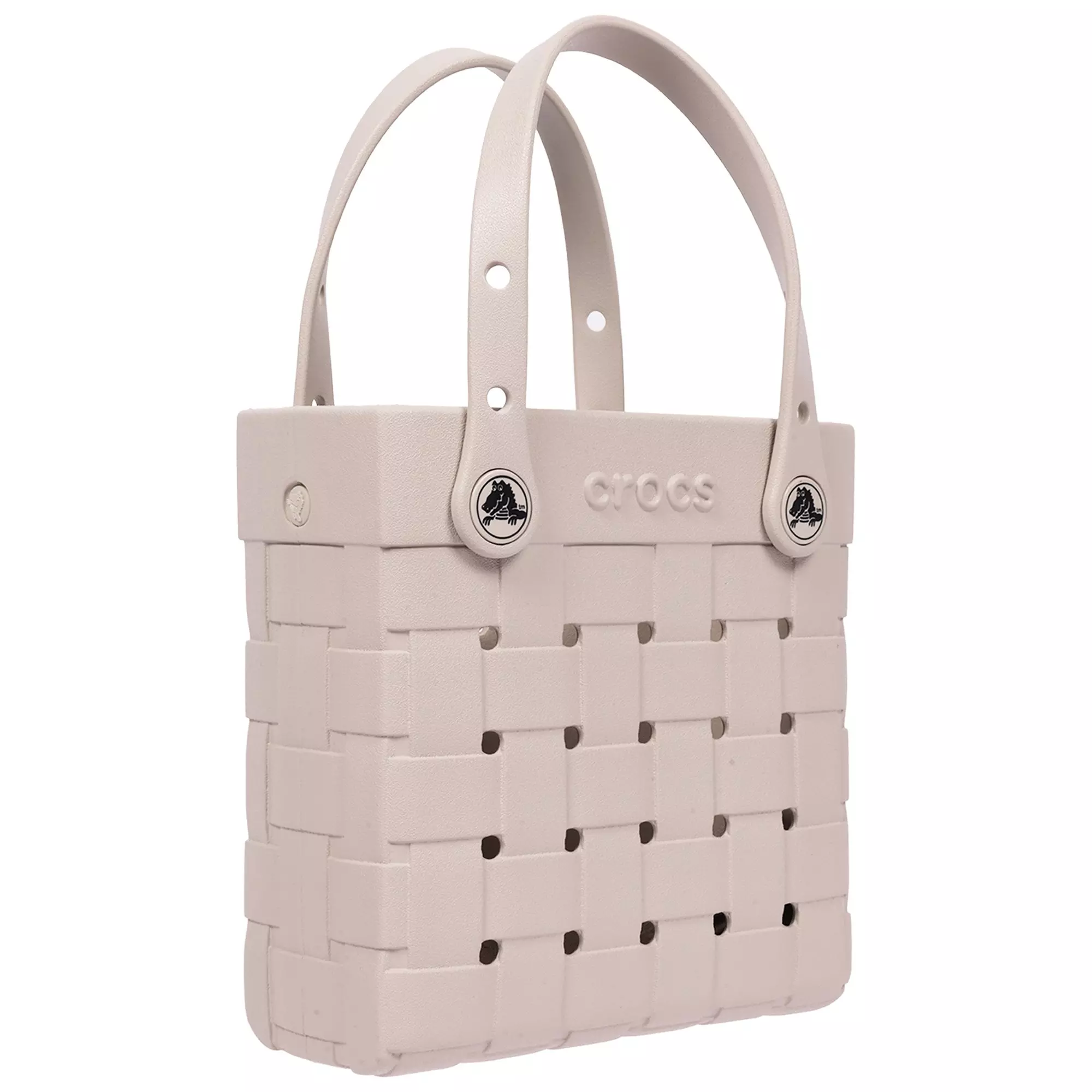 Crocs Small Woven Crossbody Tote - Cream - CREAM