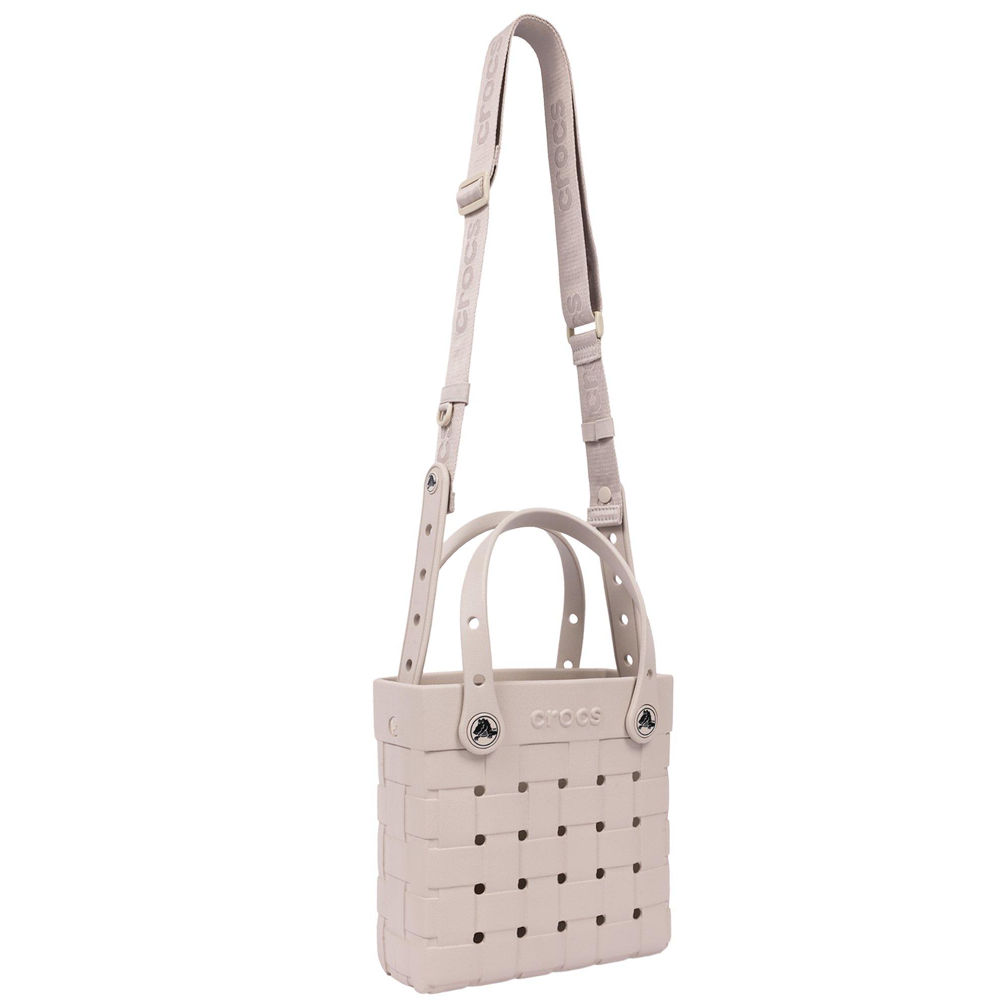 Crocs Small Woven Crossbody Tote - Cream - CREAM