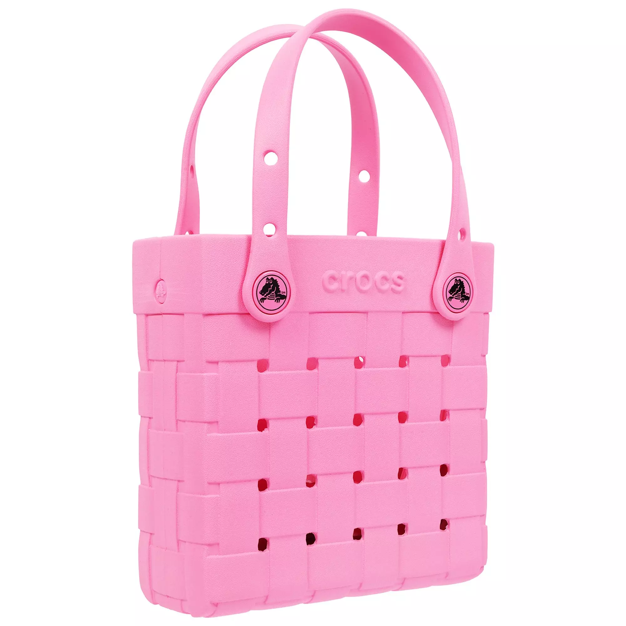 Crocs Small Woven Crossbody Tote - Pink - PINK