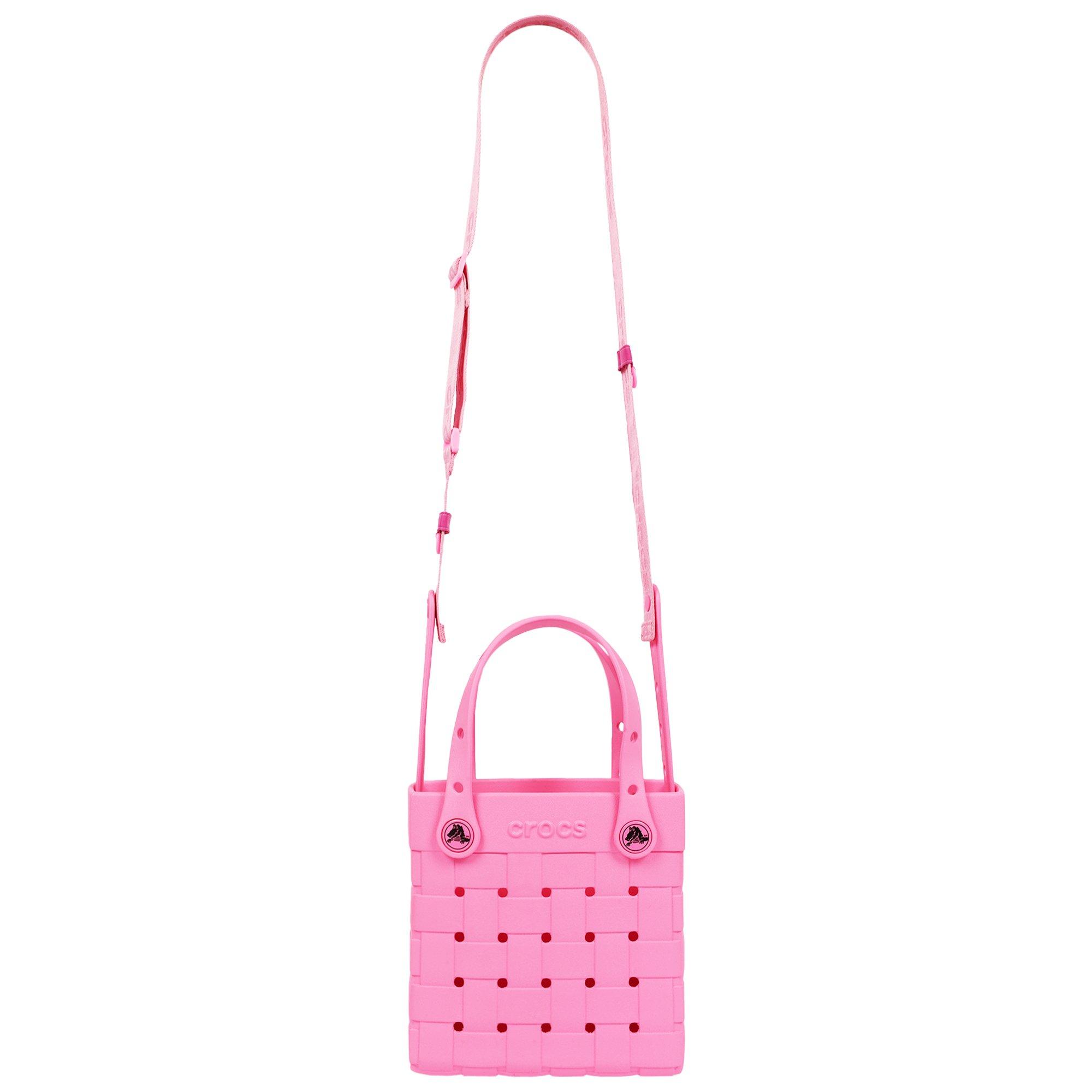 Crocs Small Woven Crossbody Tote - Pink - PINK