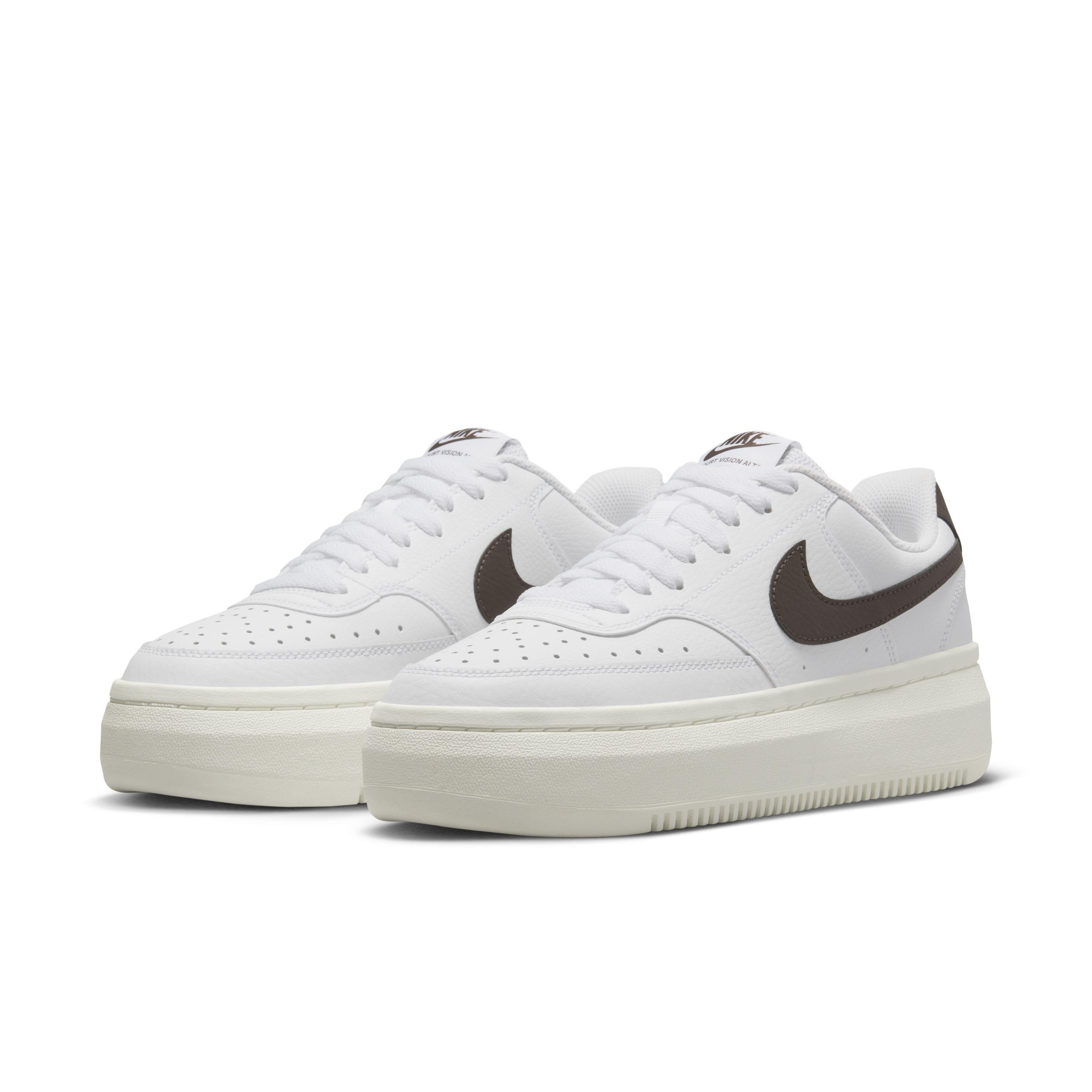 Nike Court Vision Alta "White/Sail/Baroque Brown" Women's Shoe - WHITE/SAIL/BROWN Thumbnail View 3