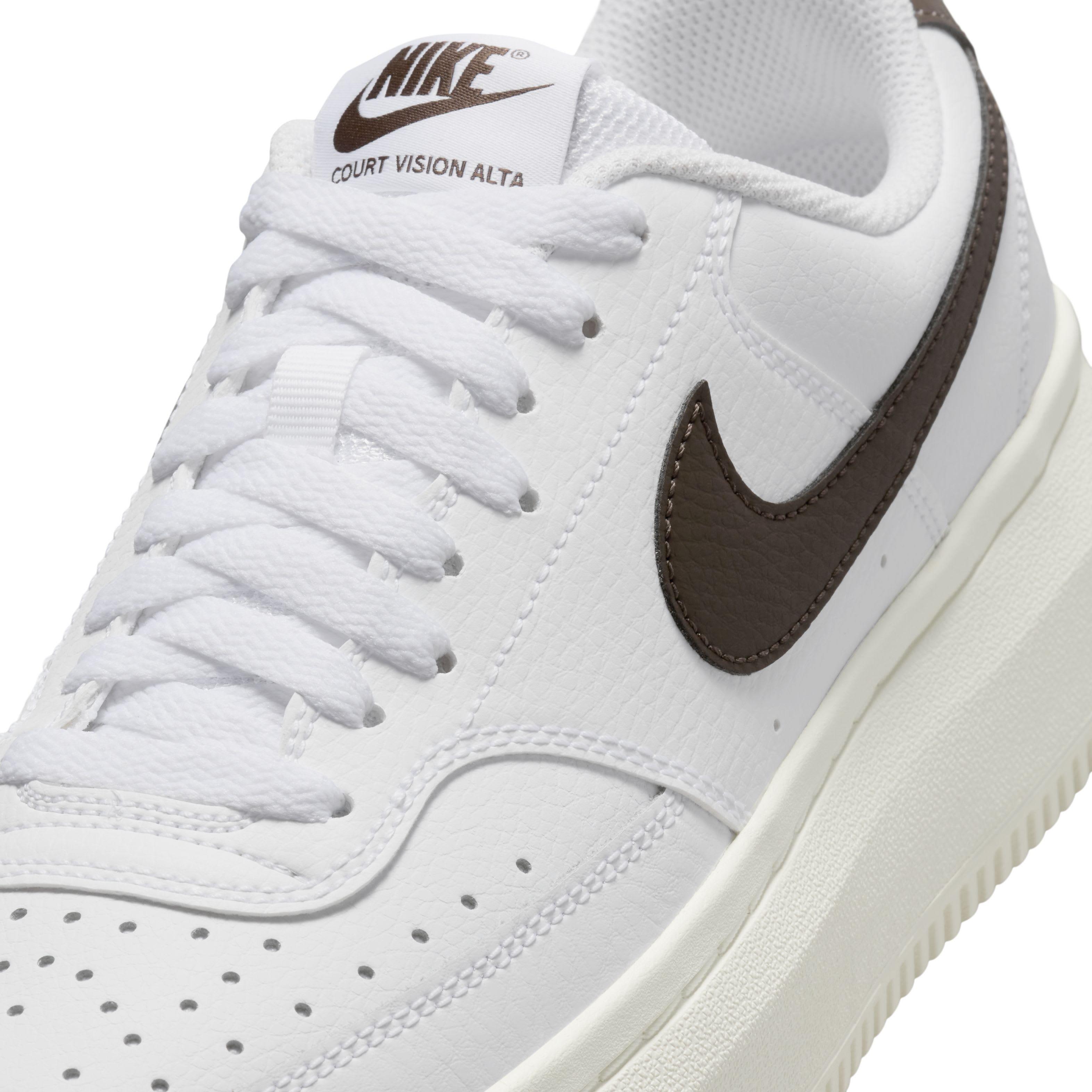 Nike Court Vision Alta "White/Sail/Baroque Brown" Women's Shoe - WHITE/SAIL/BROWN Thumbnail View 7