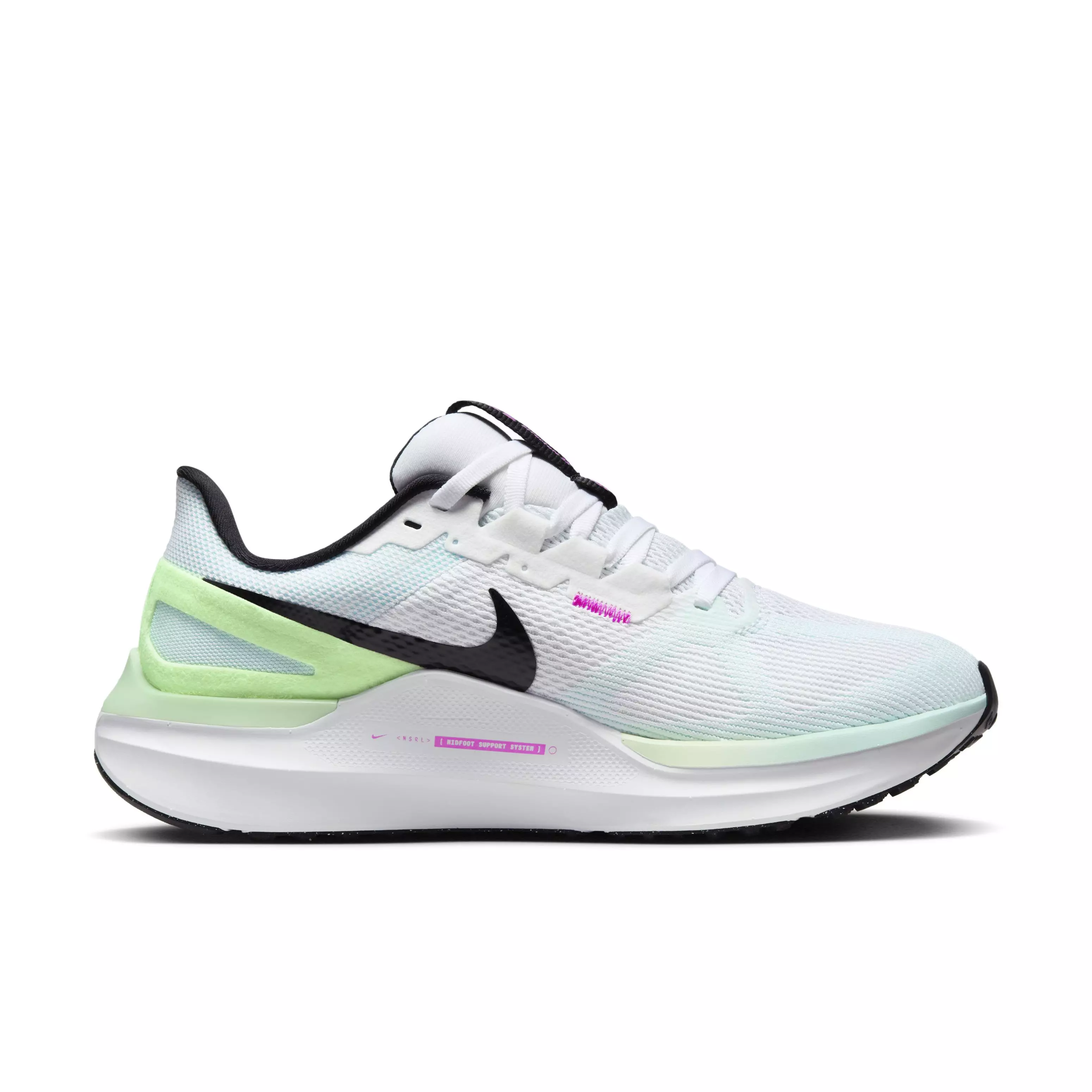 Nike Structure 25 "White/Glacier Blue/Vapor Green/Black" Women's Running Shoe - WHITE/BLUE/GREEN/BLACK