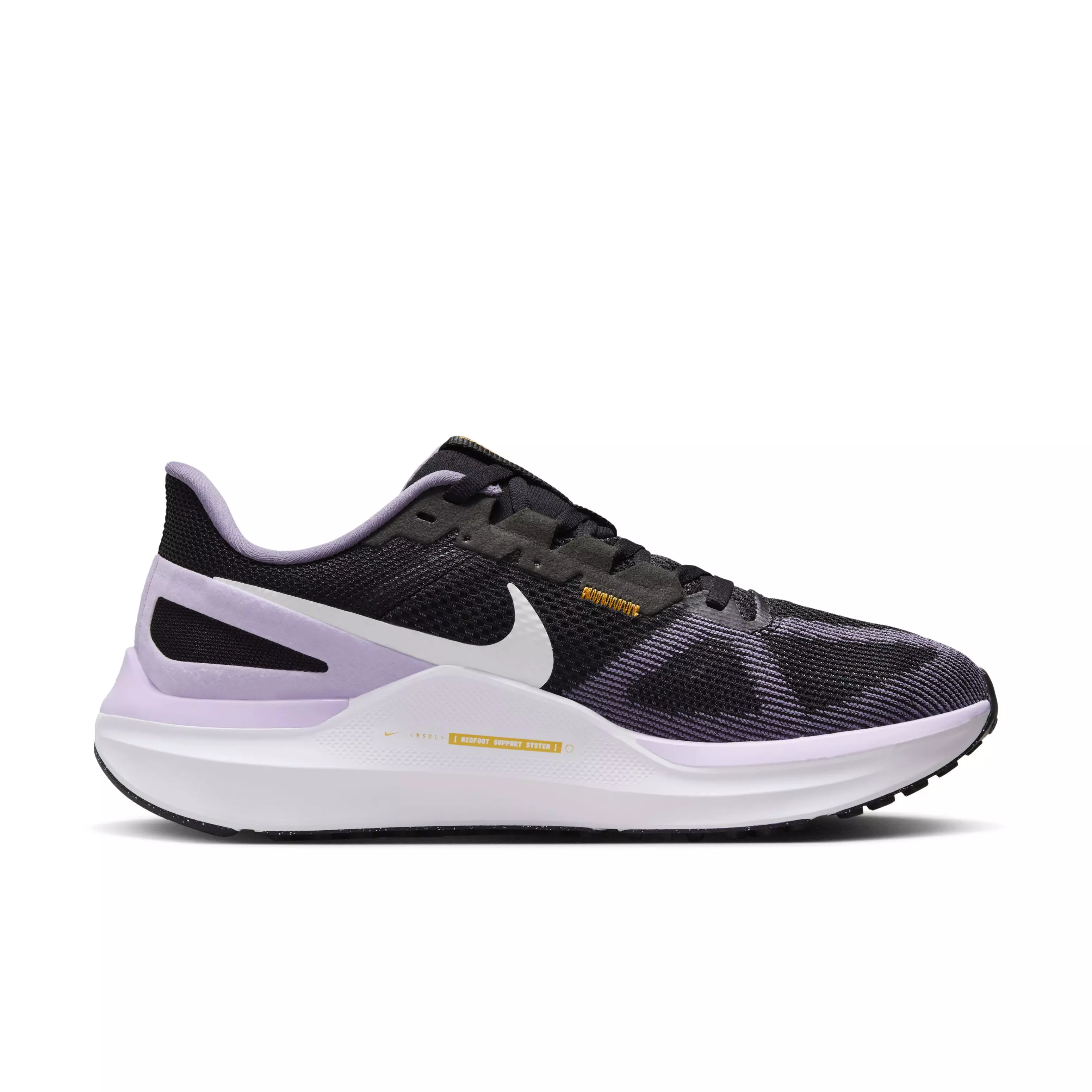 Nike Structure 25 "Black/Daybreak/Lilac Bloom/White" Women's Running Shoe - BLACK/DAYBREAK/LILAC/WHITE