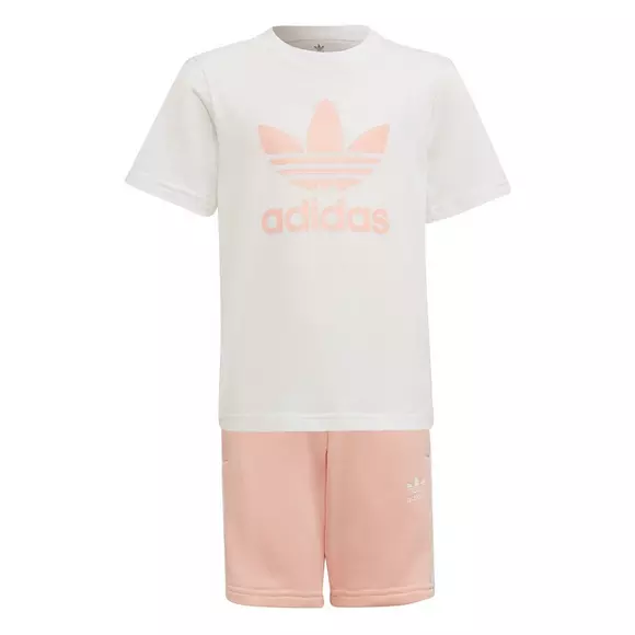 الامومة والحمل adidas Originals Kids' White/Coral Unisex Adicolor Shorts and Tee ... الامومة والحمل