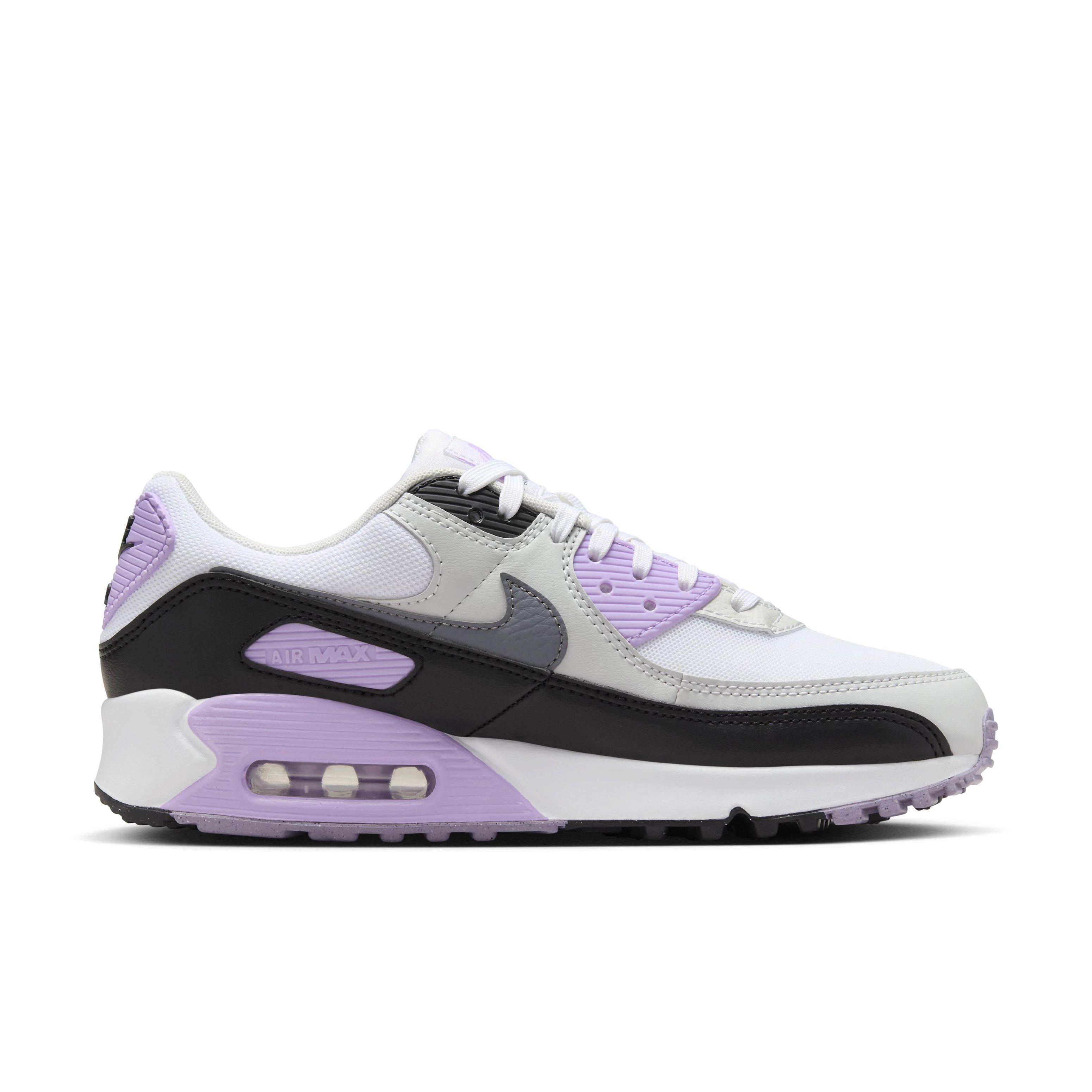 Nike Air Max 90 "White/Lilac/Photon Dust/Cool Grey" Women's Shoe - WHITE/LILAC/DUST/GREY Thumbnail View 1