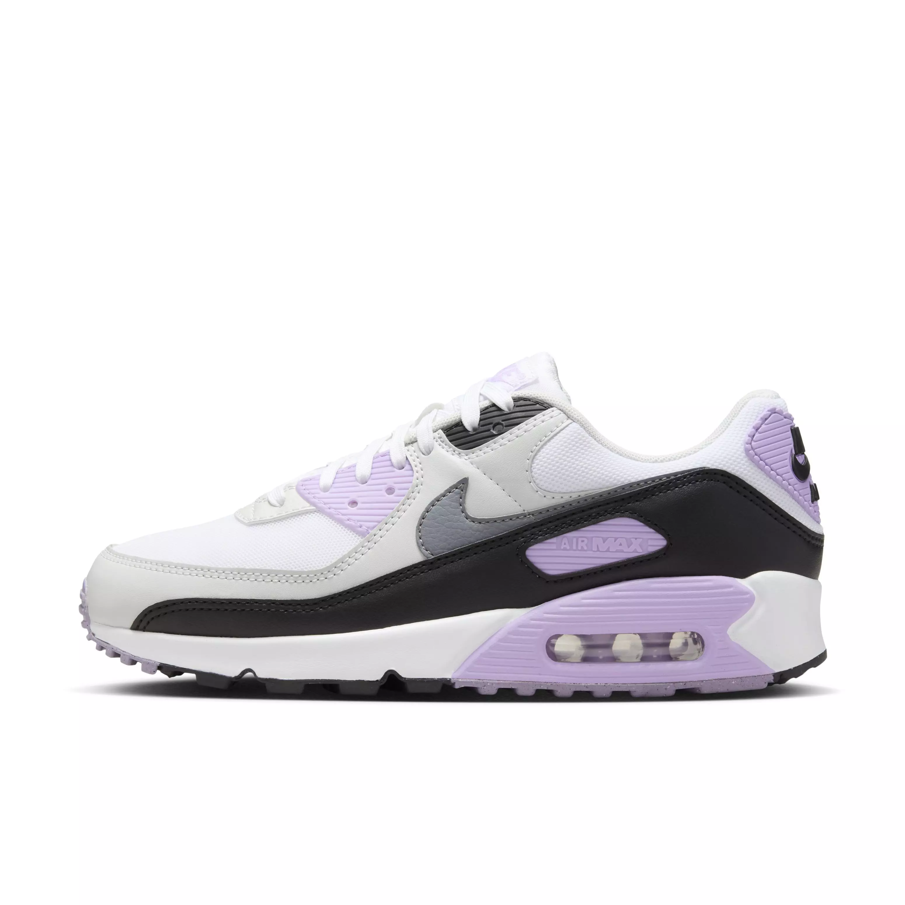 Nike Air Max 90 "White/Lilac/Photon Dust/Cool Grey" Women's Shoe - WHITE/LILAC/DUST/GREY