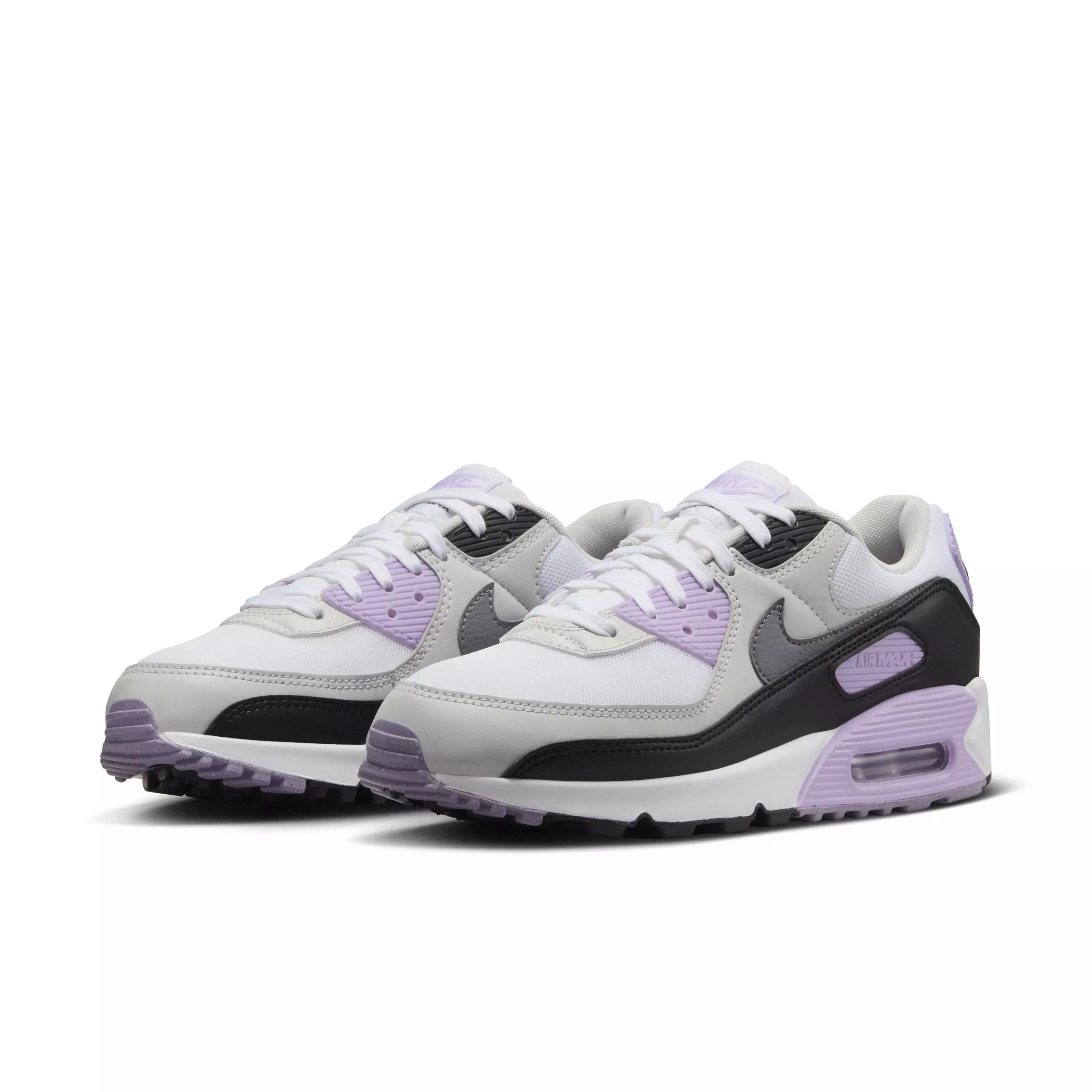 Nike Air Max 90 "White/Lilac/Photon Dust/Cool Grey" Women's Shoe - WHITE/LILAC/DUST/GREY