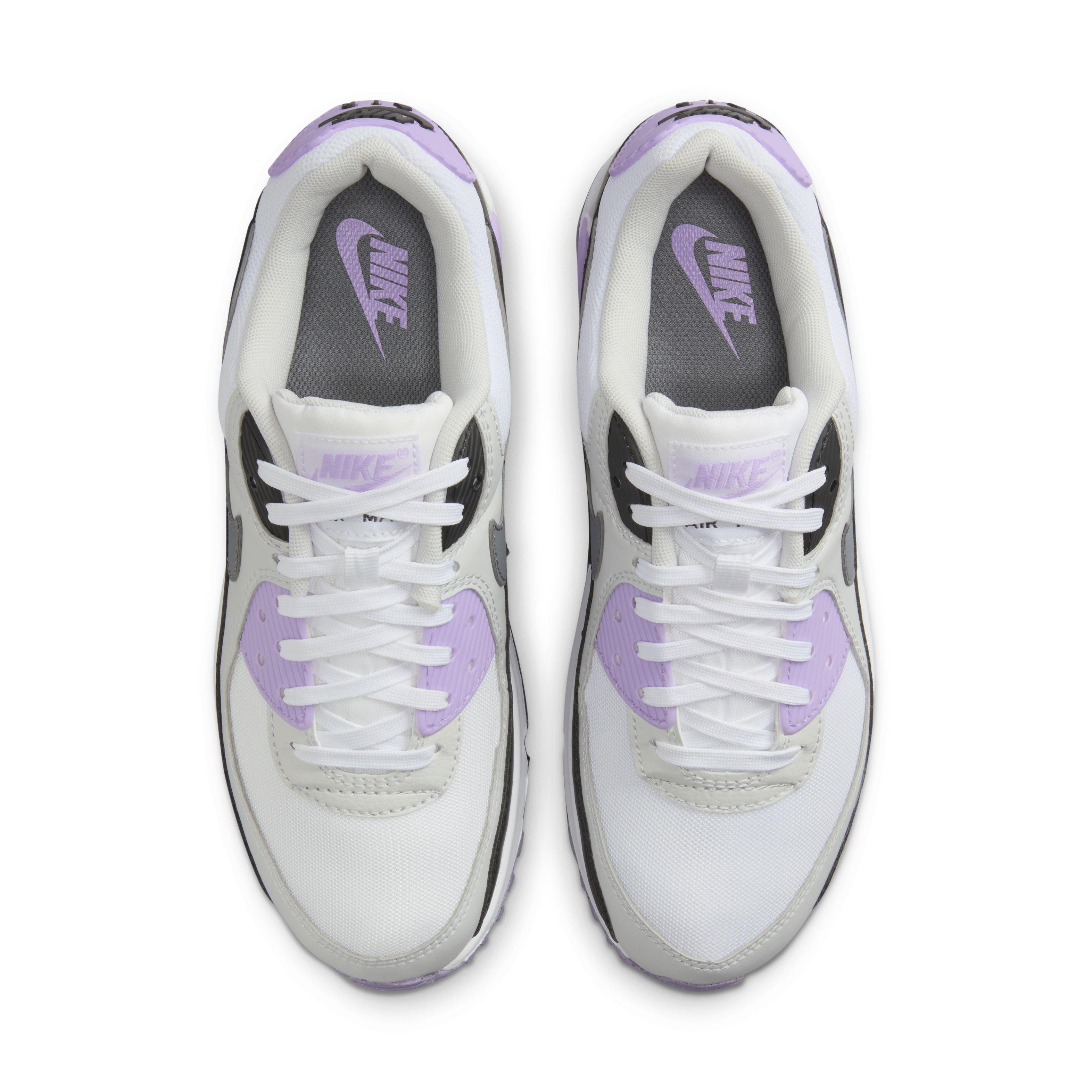 Nike Air Max 90 "White/Lilac/Photon Dust/Cool Grey" Women's Shoe - WHITE/LILAC/DUST/GREY Thumbnail View 4