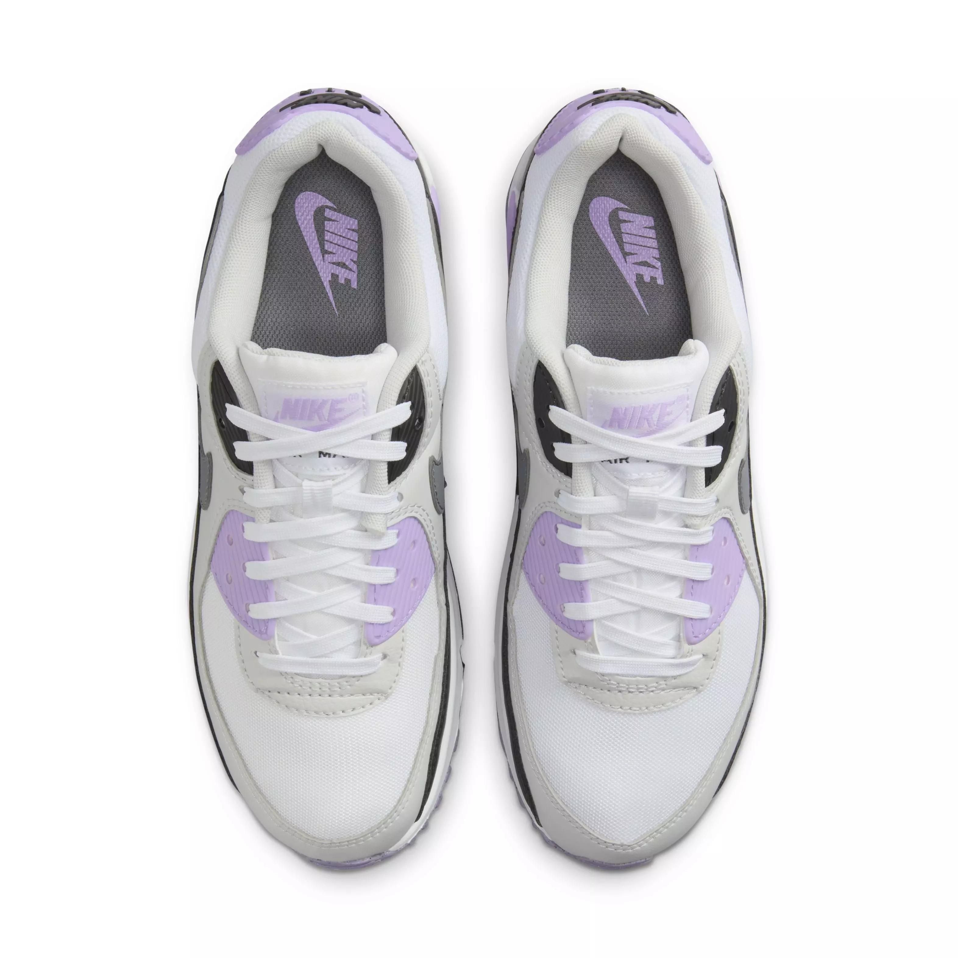 Nike Air Max 90 "White/Lilac/Photon Dust/Cool Grey" Women's Shoe - WHITE/LILAC/DUST/GREY
