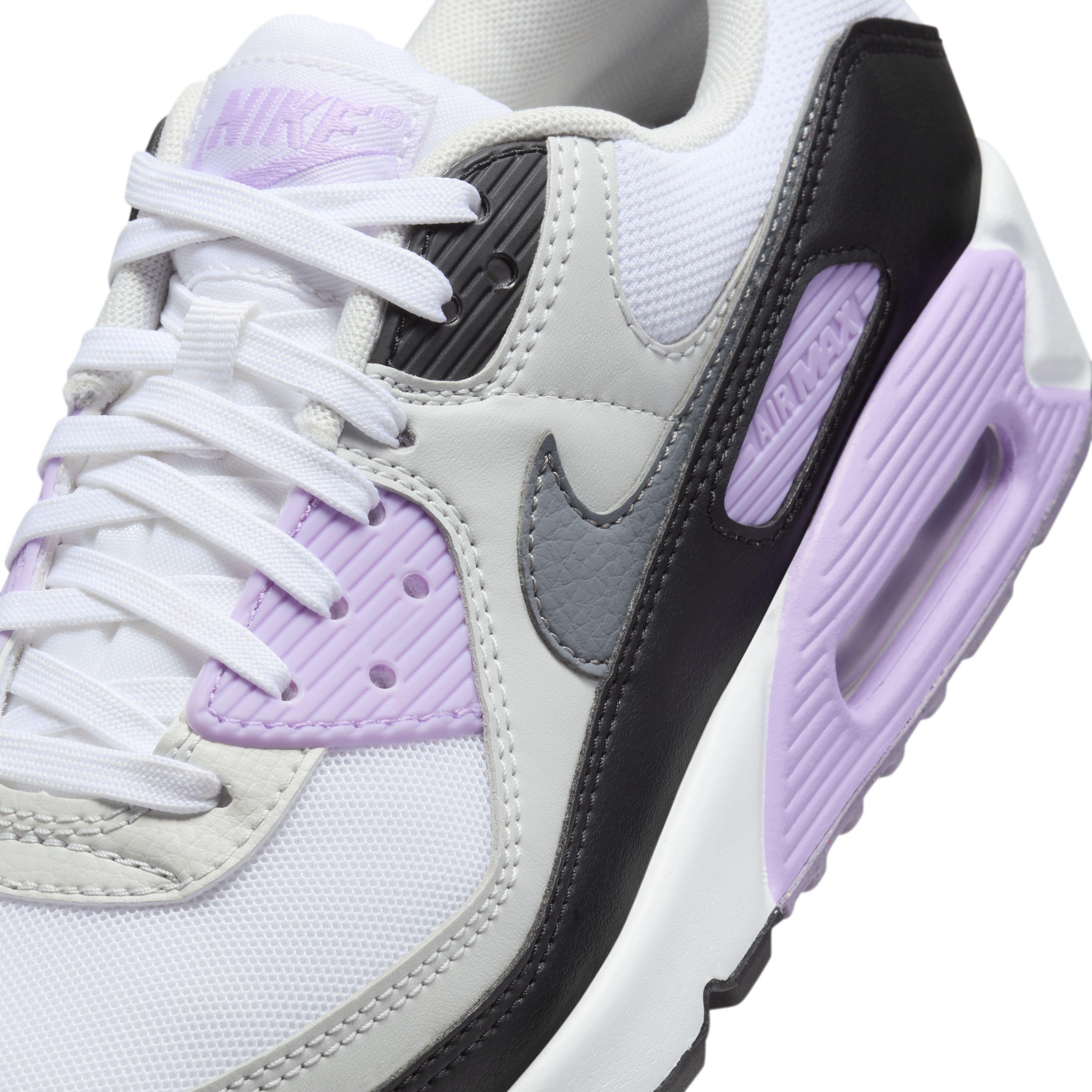 Nike Air Max 90 "White/Lilac/Photon Dust/Cool Grey" Women's Shoe - WHITE/LILAC/DUST/GREY Thumbnail View 7