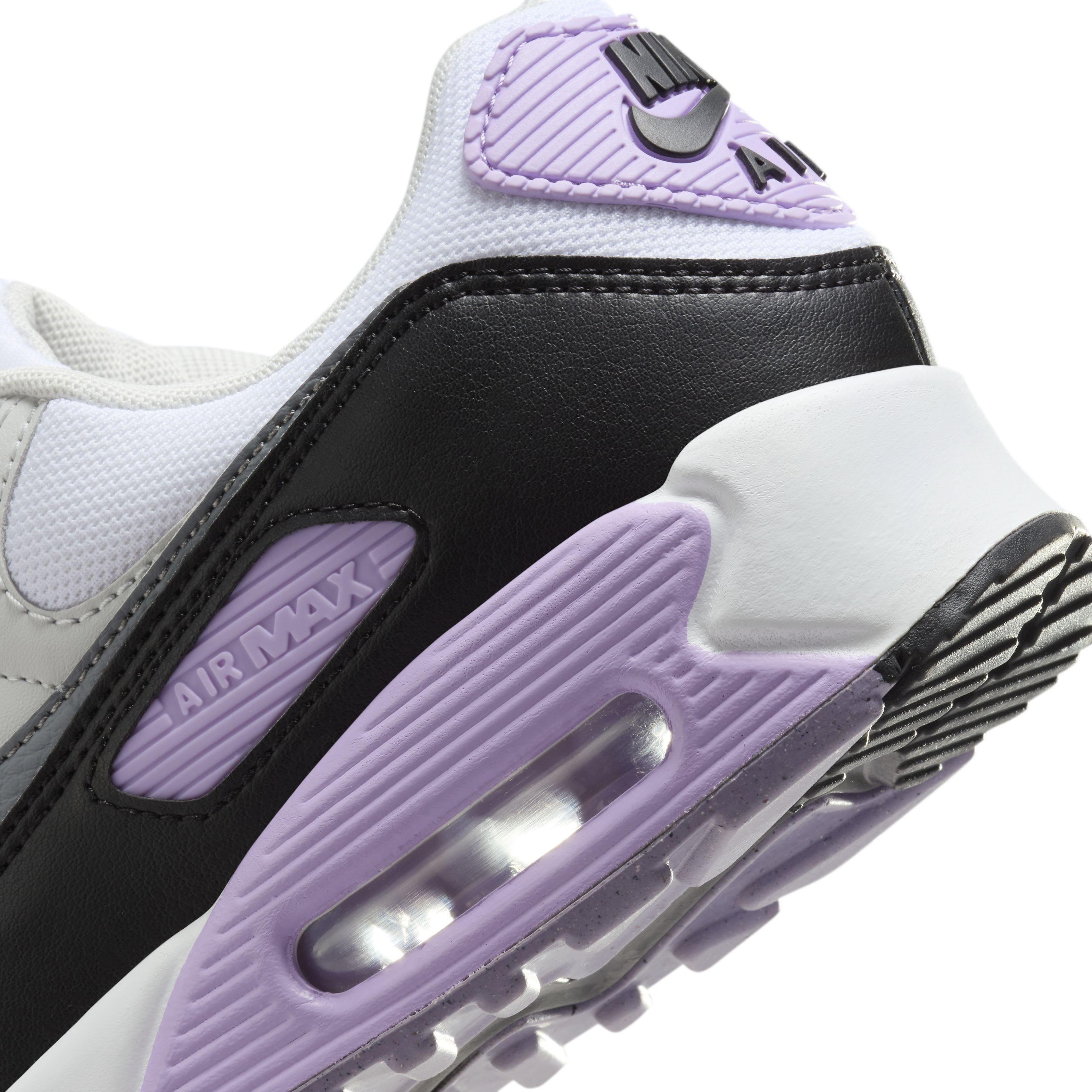 Nike Air Max 90 "White/Lilac/Photon Dust/Cool Grey" Women's Shoe - WHITE/LILAC/DUST/GREY Thumbnail View 8