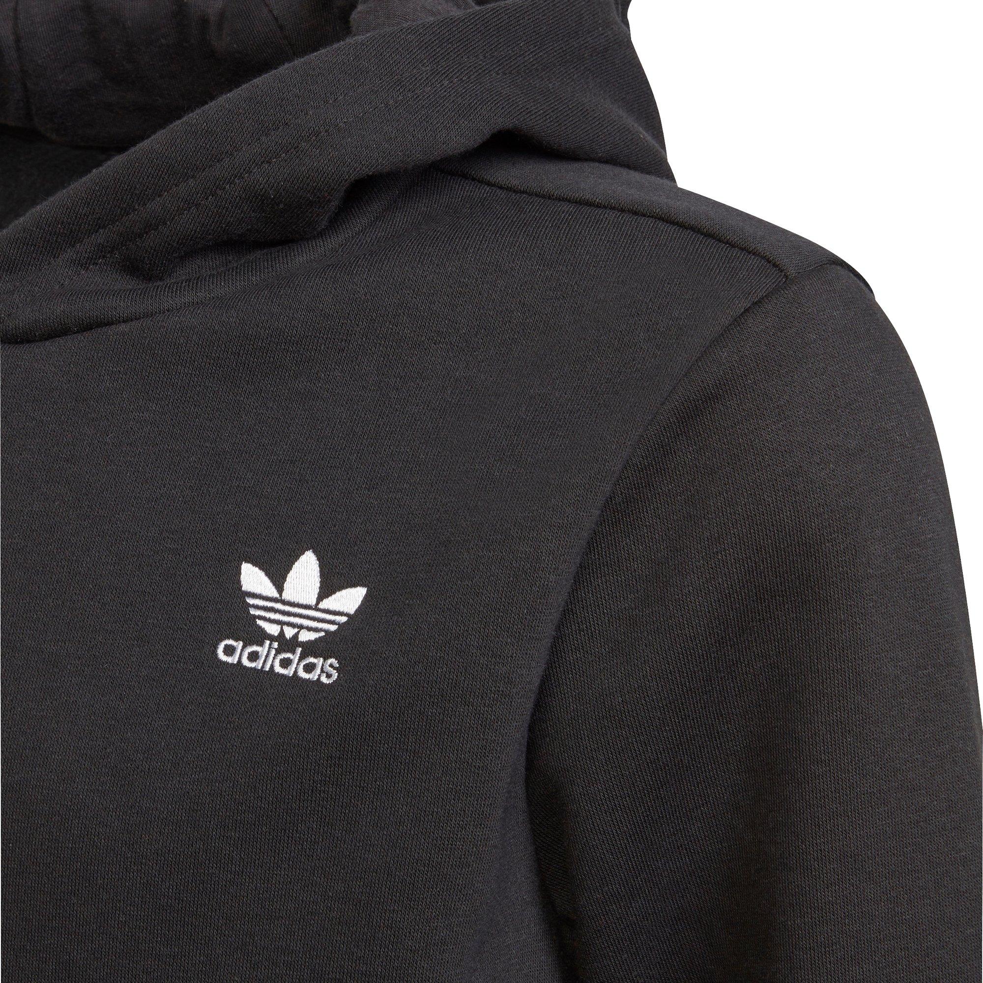 adidas Originals Kids' Black/White Unisex Adicolor Hoodie - BLACK/WHITE Thumbnail View 3