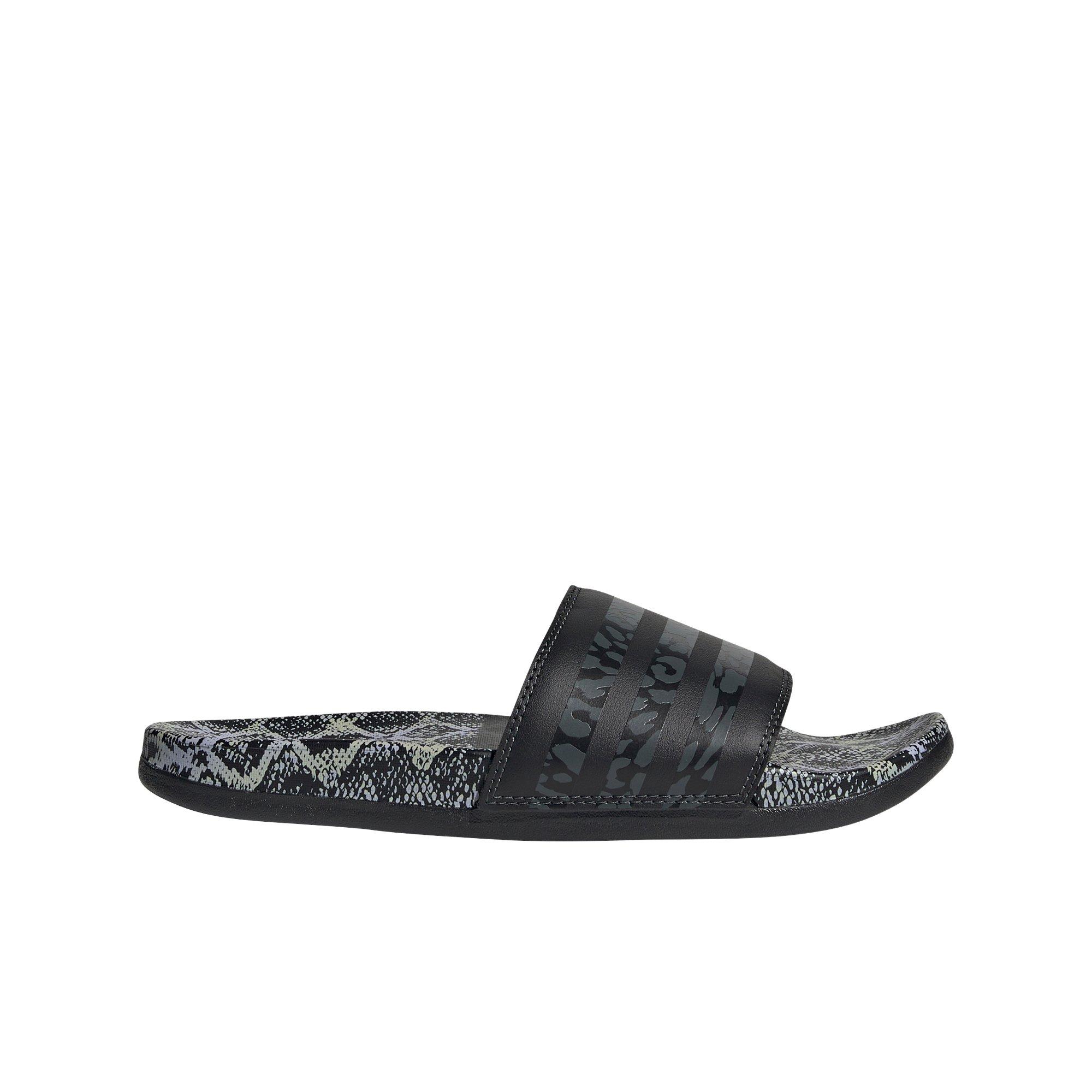 adidas Adilette Comfort "Core Black/Snake Pattern" Women's Sandal - BLACK/PINK Thumbnail View 1
