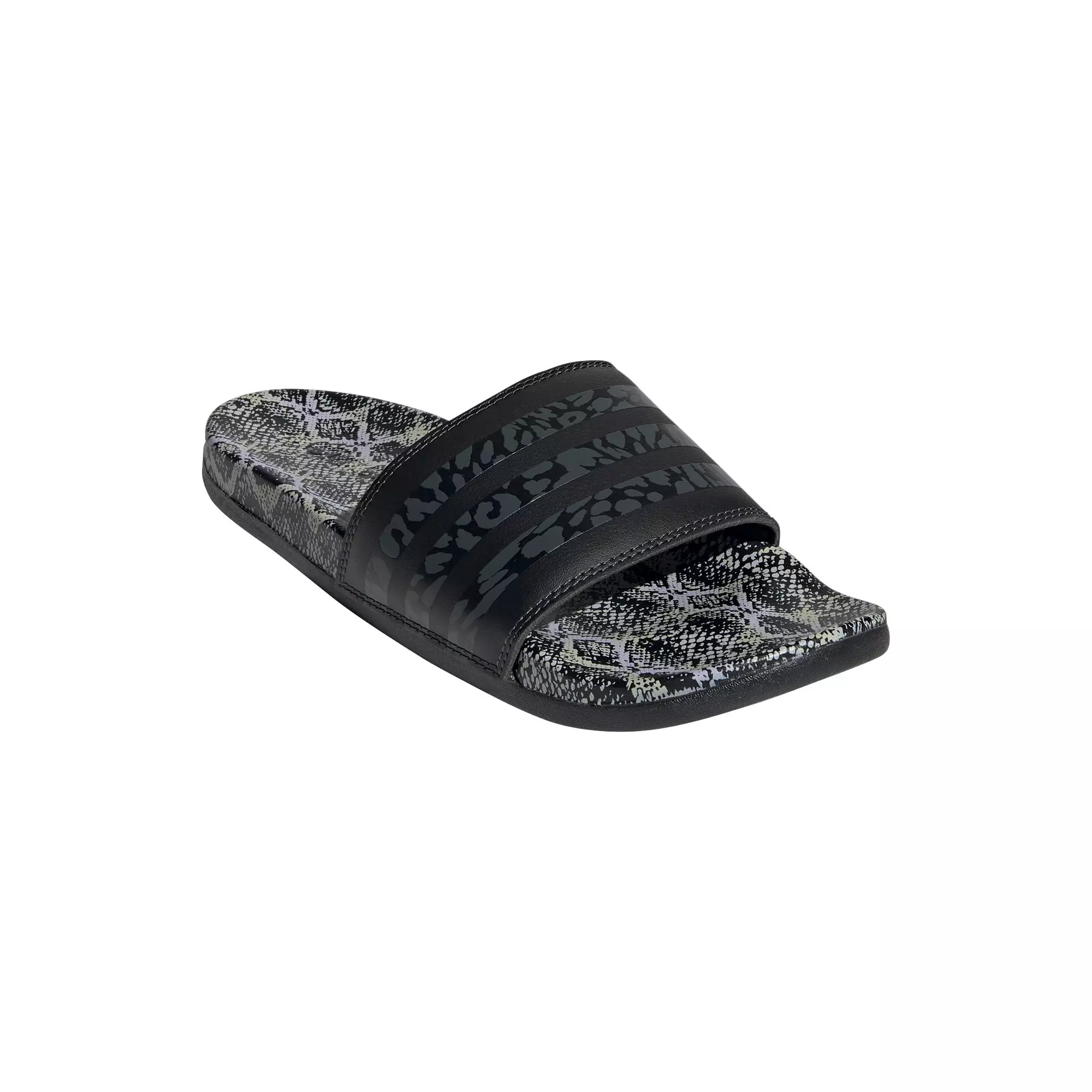 adidas Adilette Comfort "Core Black/Snake Pattern" Women's Sandal - BLACK/PINK