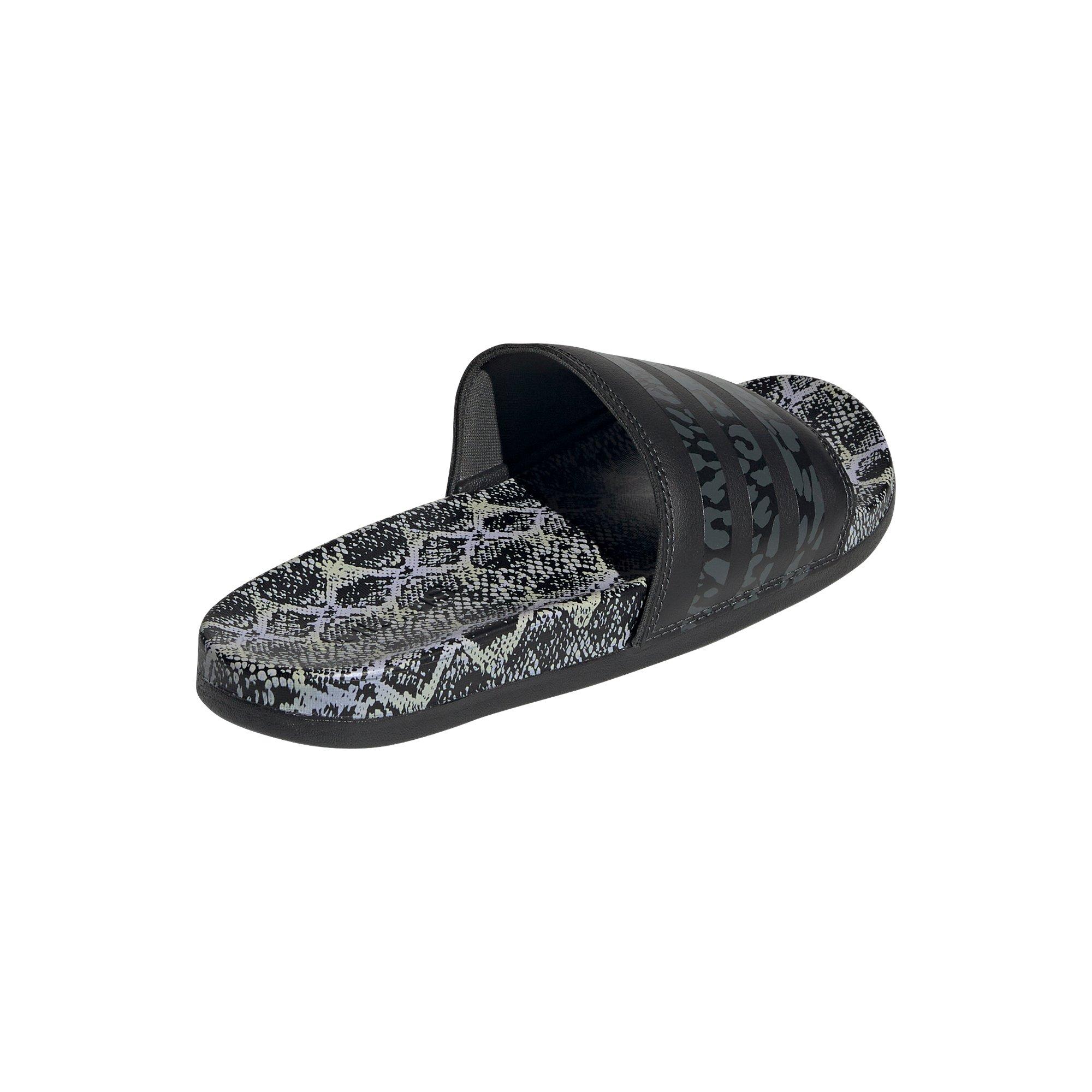 adidas Adilette Comfort "Core Black/Snake Pattern" Women's Sandal - BLACK/PINK Thumbnail View 4