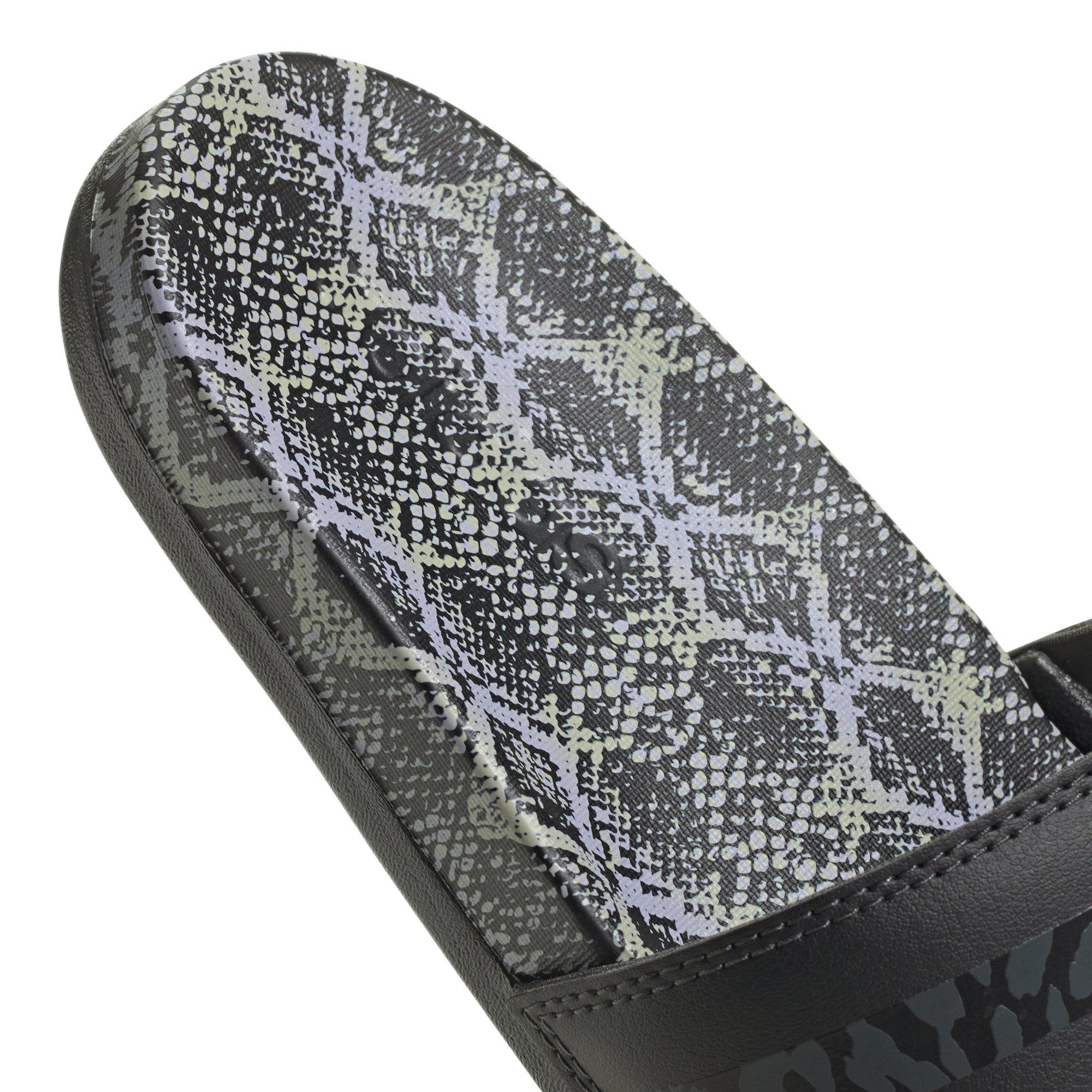 adidas Adilette Comfort "Core Black/Snake Pattern" Women's Sandal - BLACK/PINK Thumbnail View 8