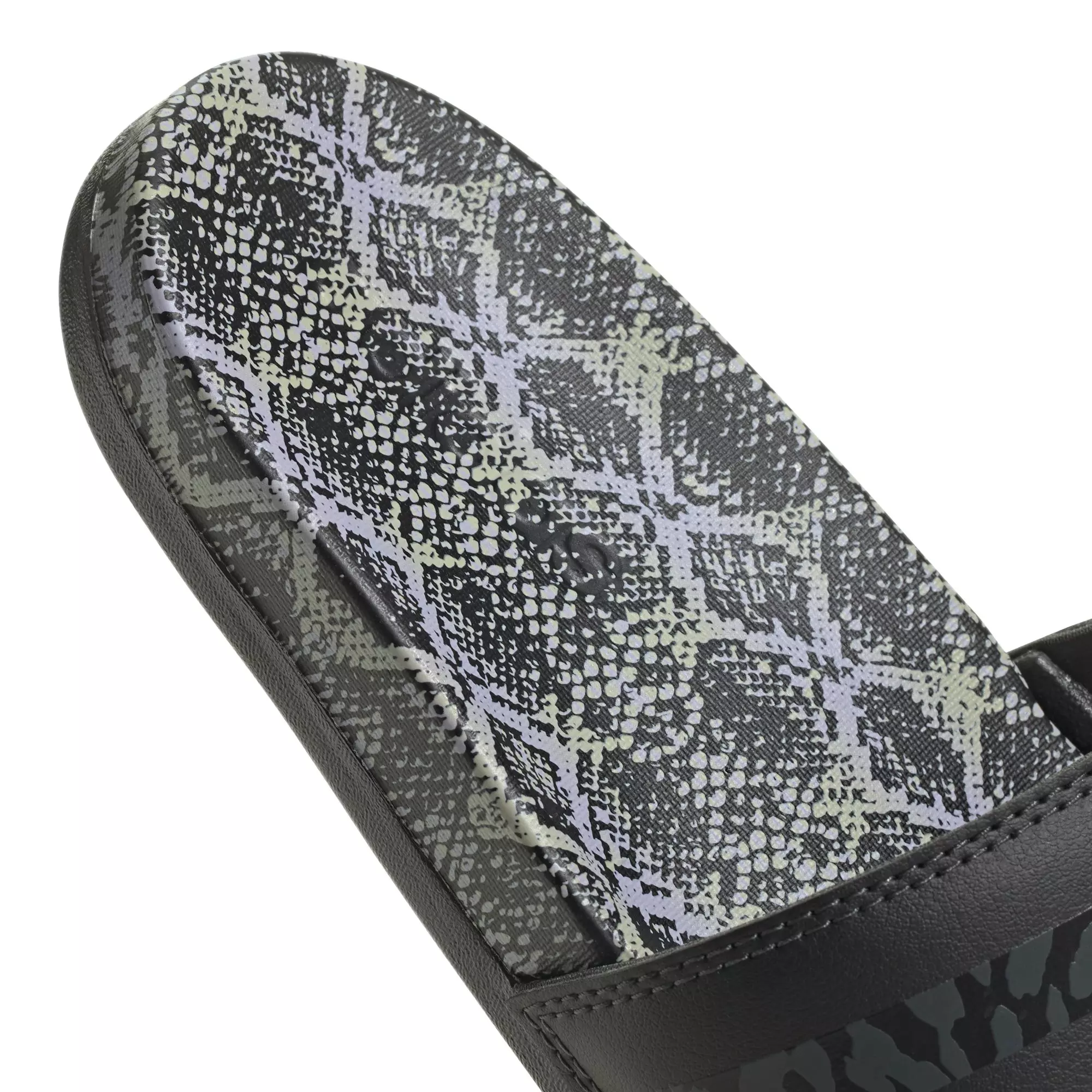 adidas Adilette Comfort "Core Black/Snake Pattern" Women's Sandal - BLACK/PINK