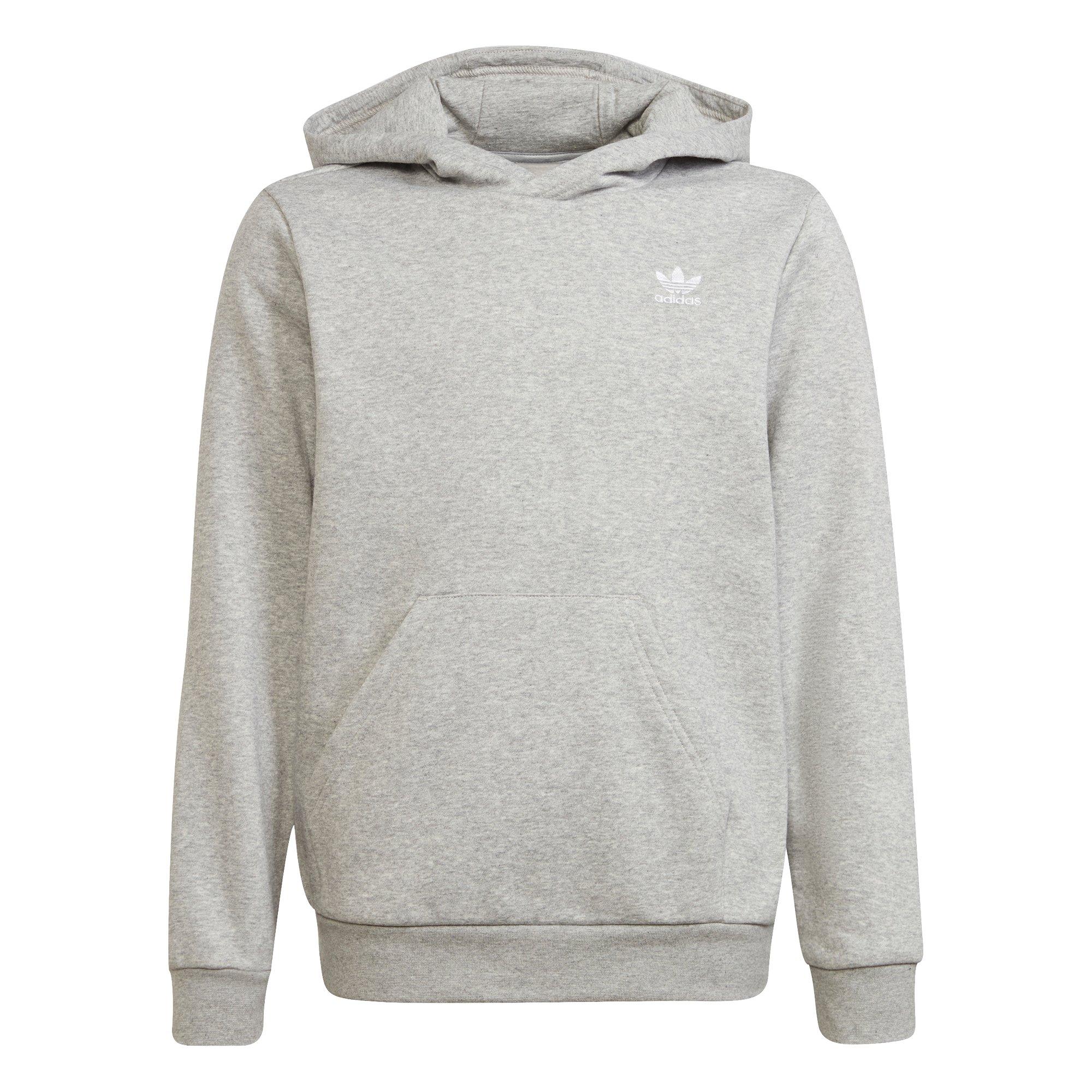 adidas Originals Kids' Grey/White Unisex Adicolor Hoodie - GREY/WHITE Thumbnail View 1